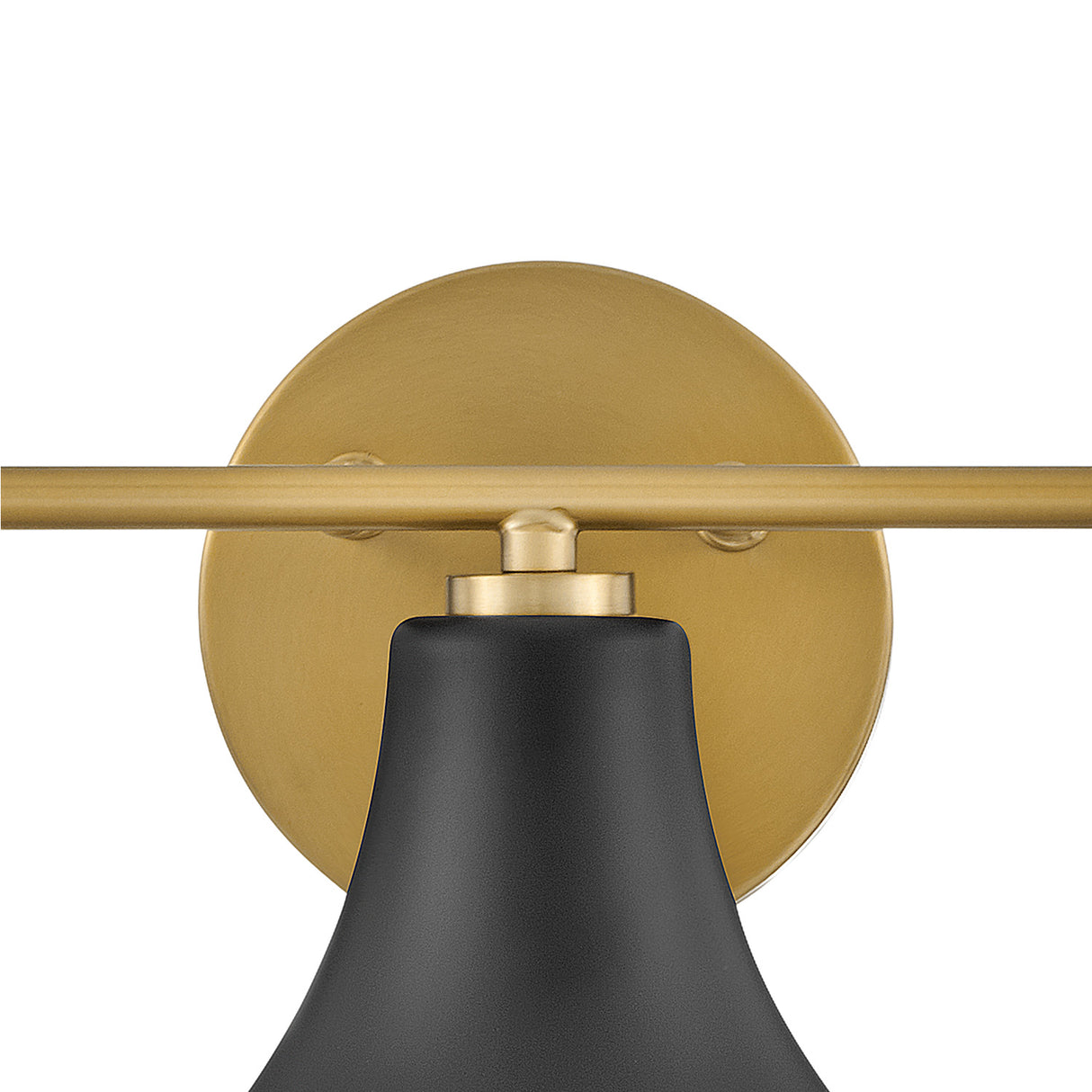 Skylar 3 Light Vanity, Matte Black and Satin Brass