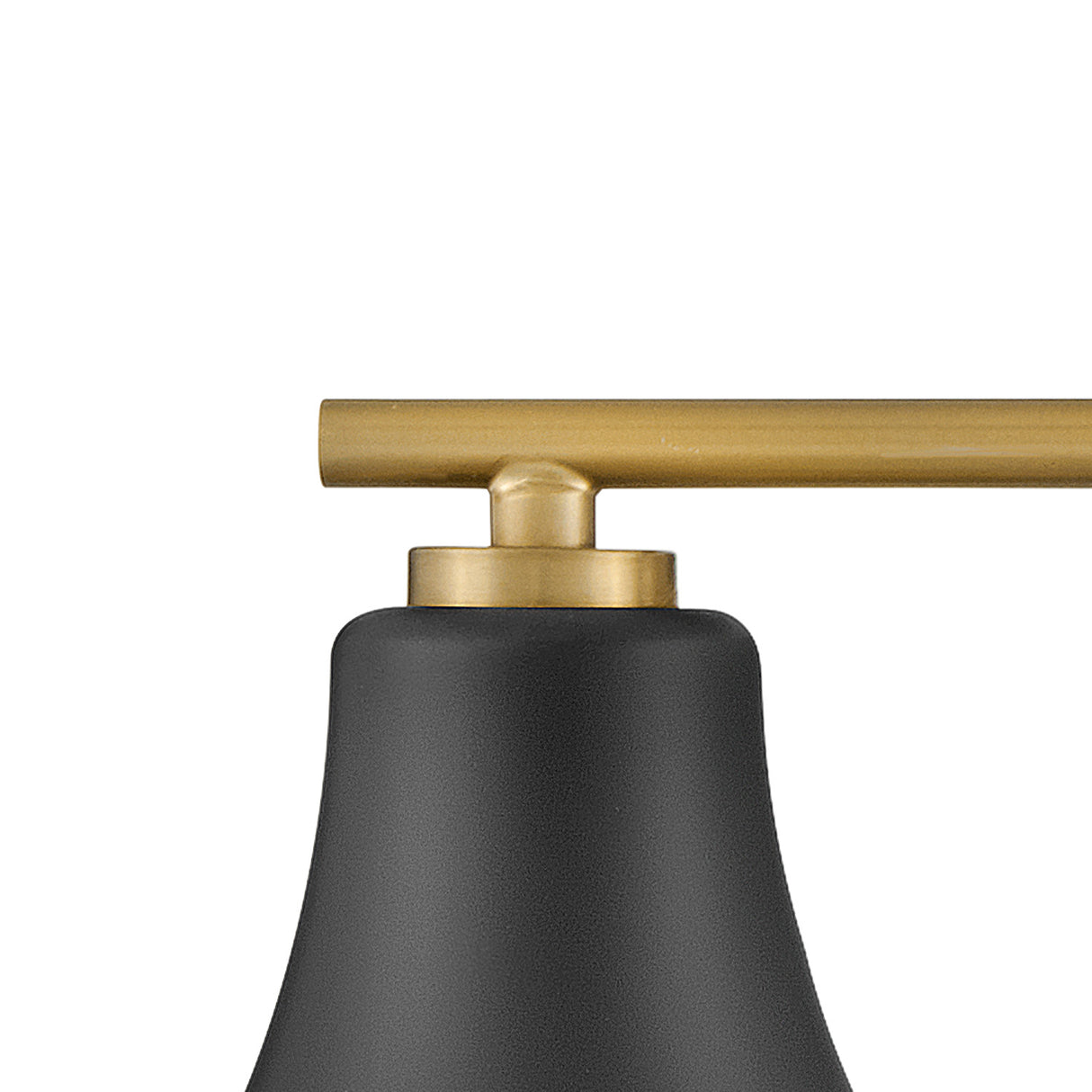 Skylar 3 Light Vanity, Matte Black and Satin Brass