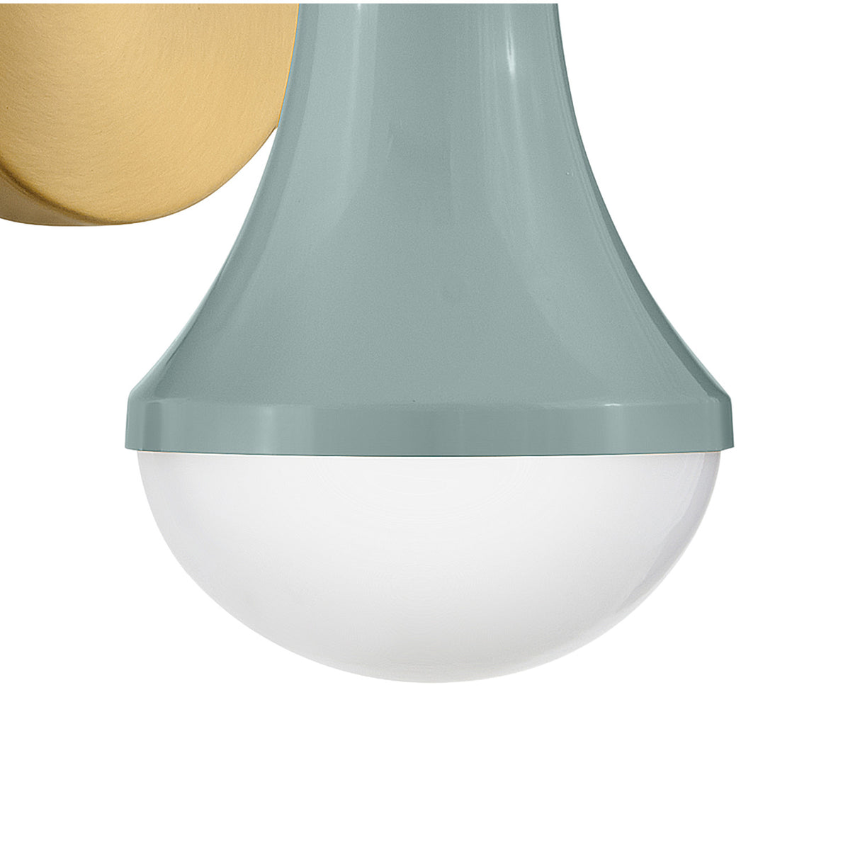 Skylar Wall Sconce 9", Aquaverde and Satin Brass