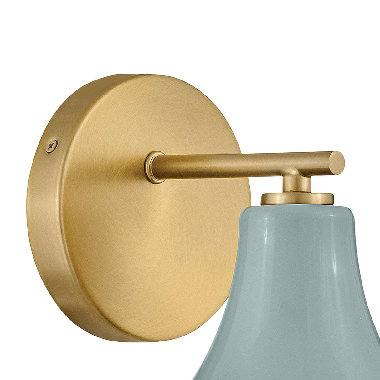 Skylar Wall Sconce 9", Aquaverde and Satin Brass