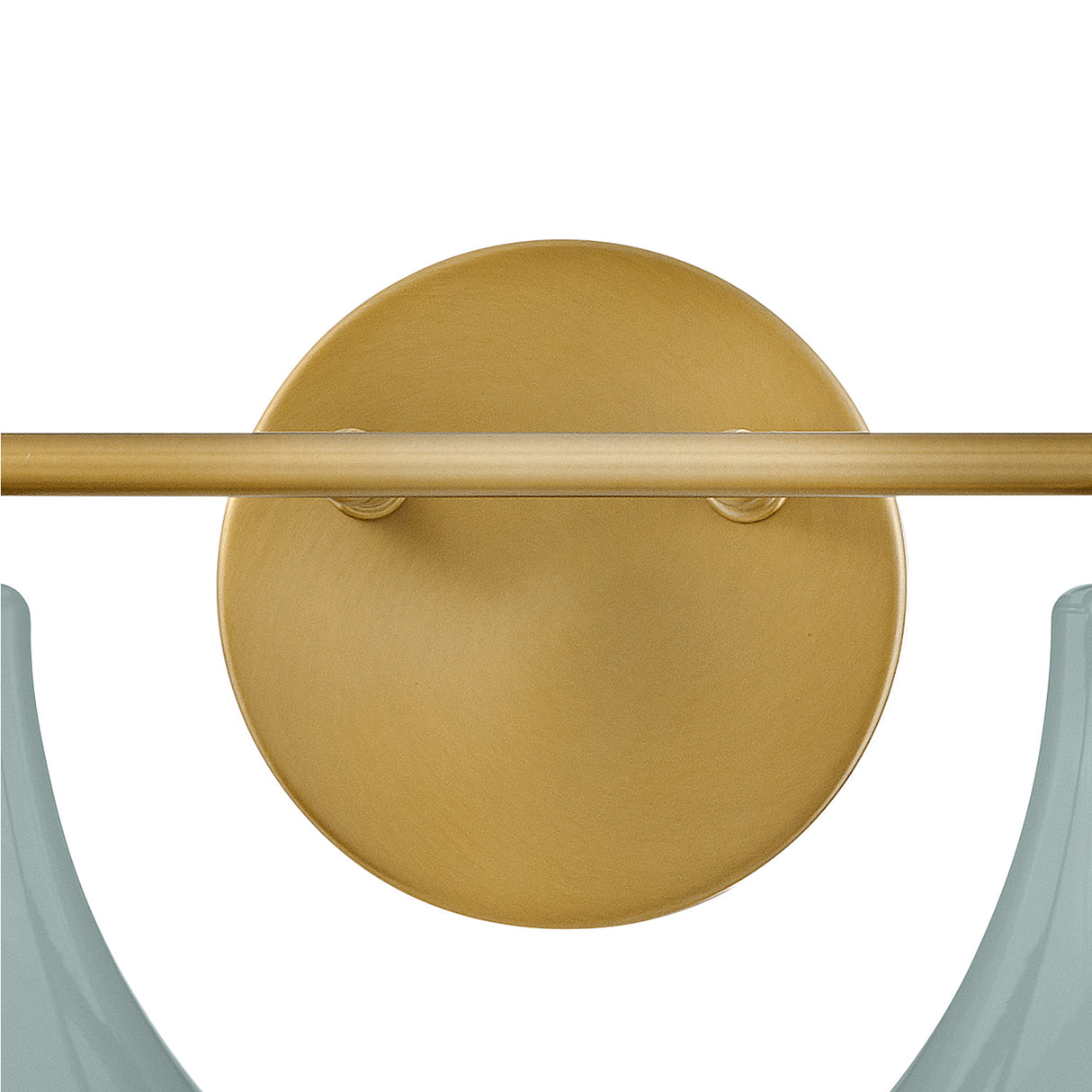 Skylar 2 Light Vanity, Aquaverde and Satin Brass