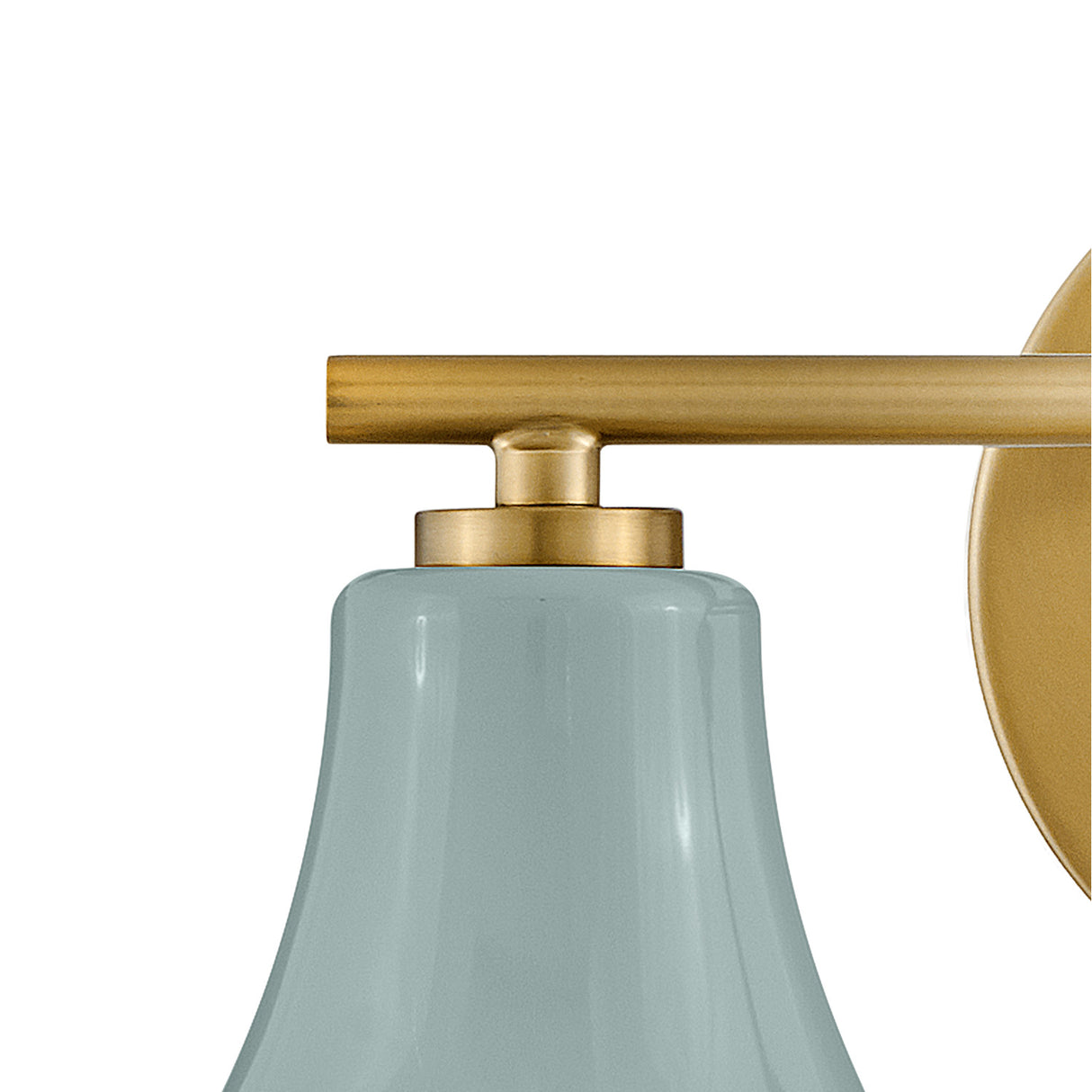 Skylar 2 Light Vanity, Aquaverde and Satin Brass