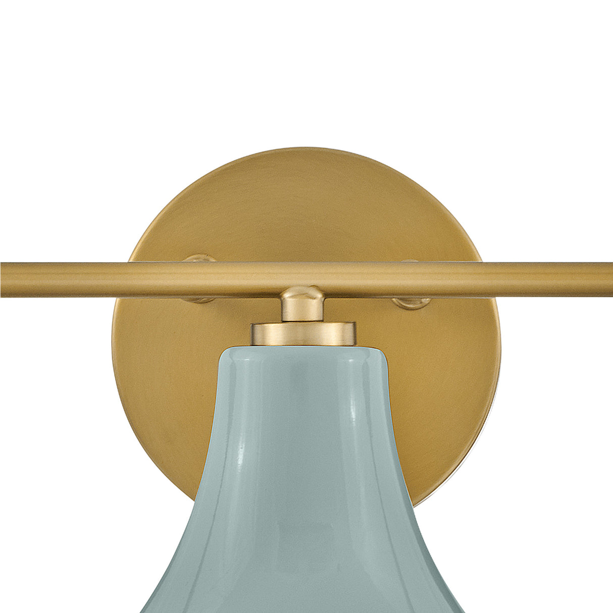 Skylar 3 Light Vanity, Aquaverde and Satin Brass