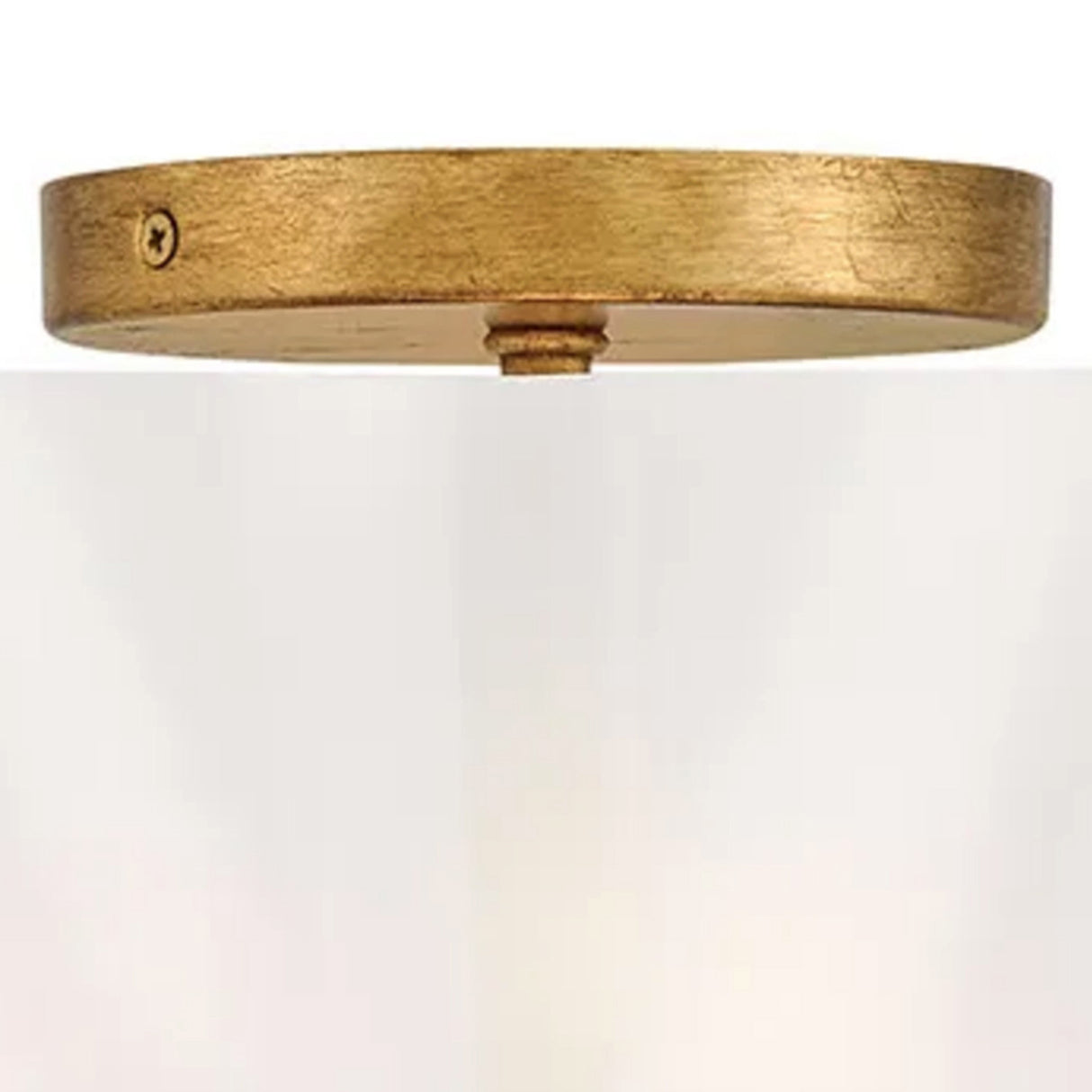 Connie Semi-Flush 15", Rustic Brass and Opal Glass