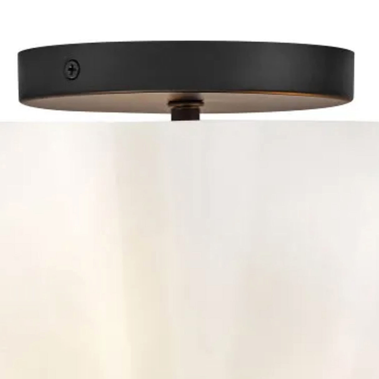 Connie Semi-Flush 15", Black and Opal Glass