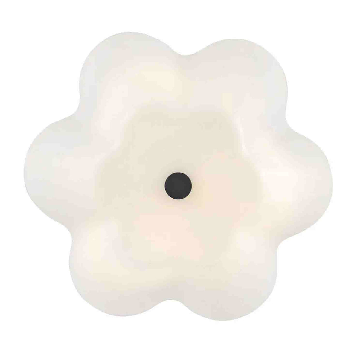 Connie Semi-Flush 15", Black and Opal Glass