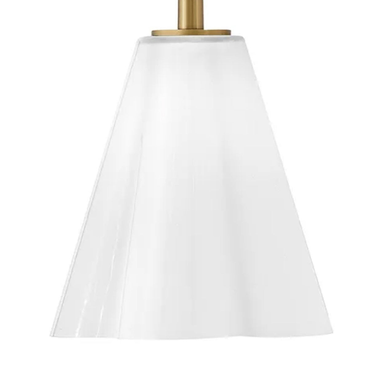 Connie Pendant 11", Rustic Brass and Opal Glass