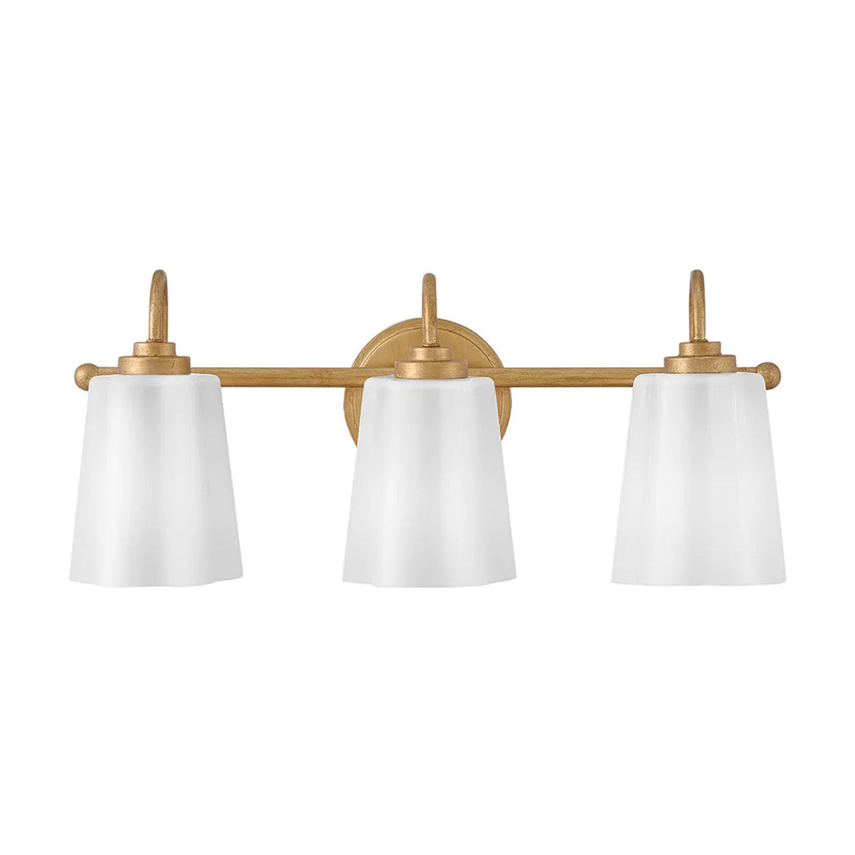 Connie 3 Light Vanity, Rustic Brass with Opal Glass