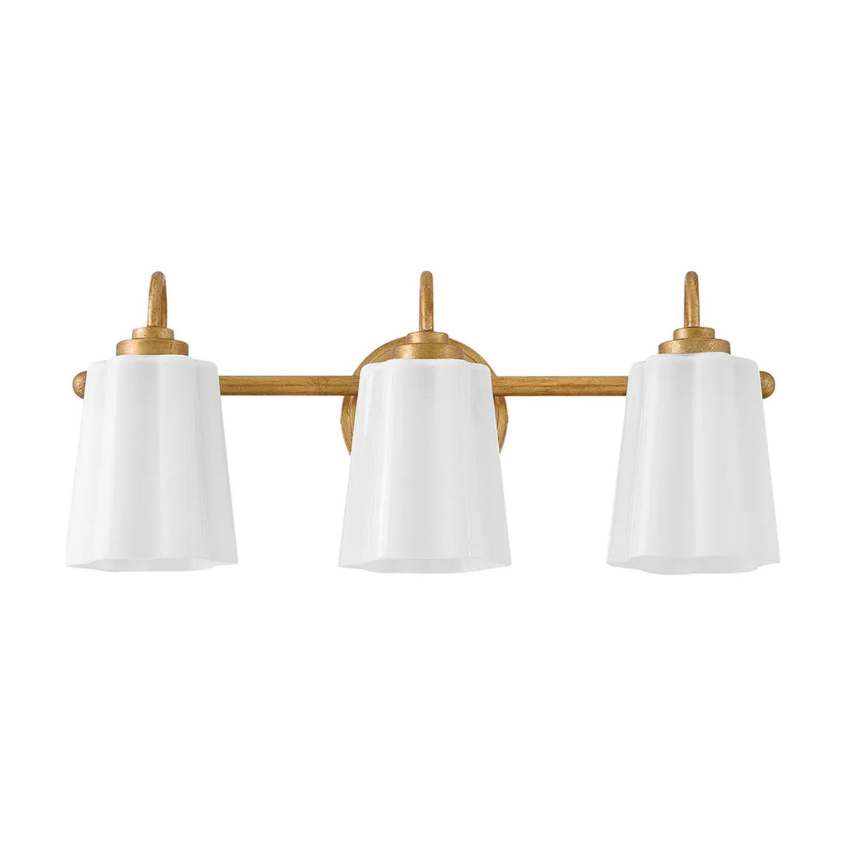 Connie 3 Light Vanity, Rustic Brass with Opal Glass