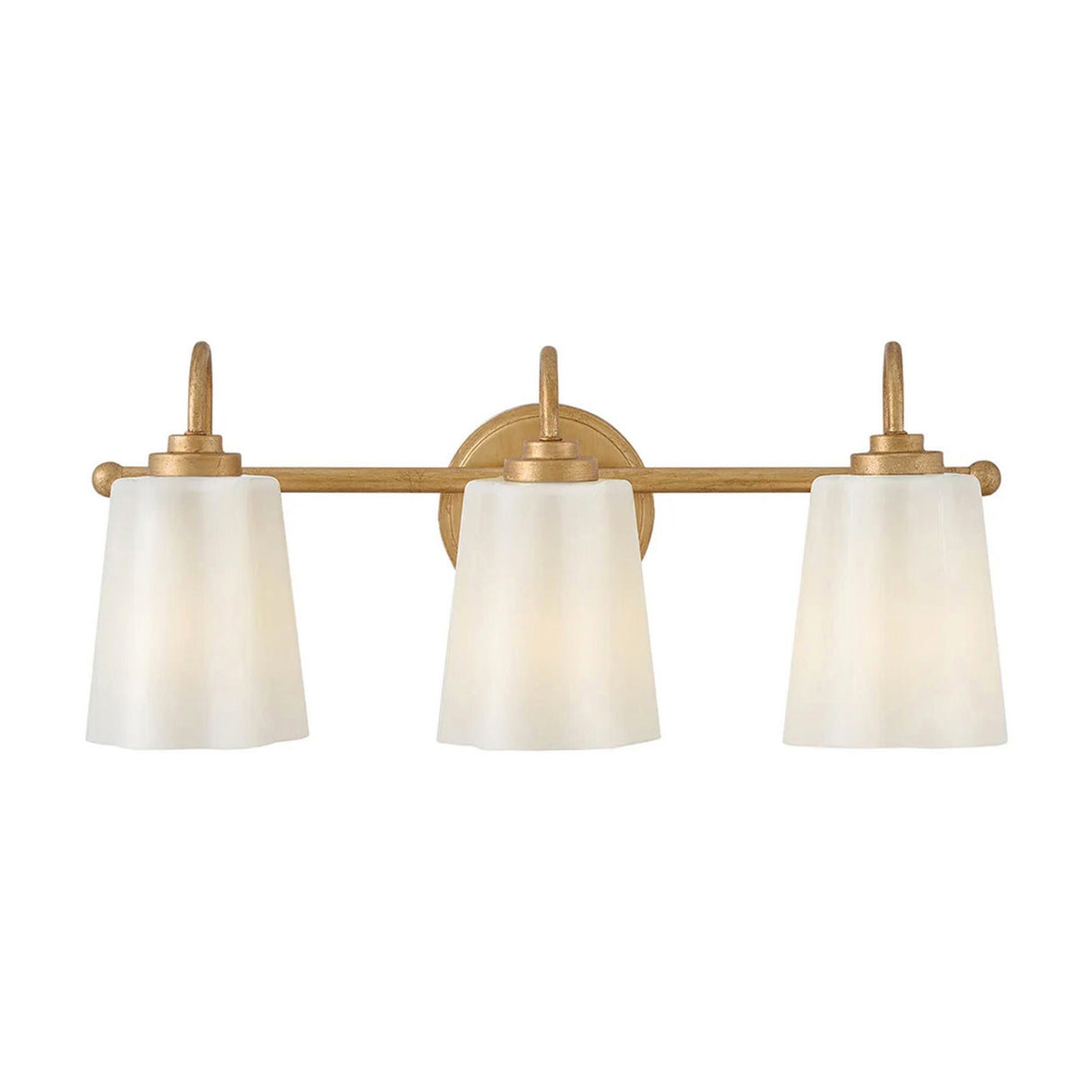 Connie 3 Light Vanity, Rustic Brass with Opal Glass