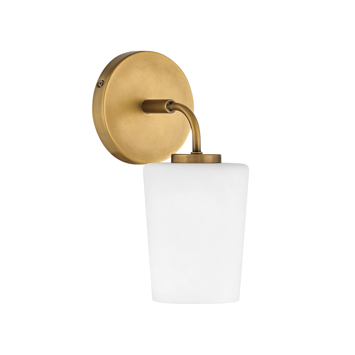 Wyatt Wall Sconce 11", Legacy Brass with Milk Glass