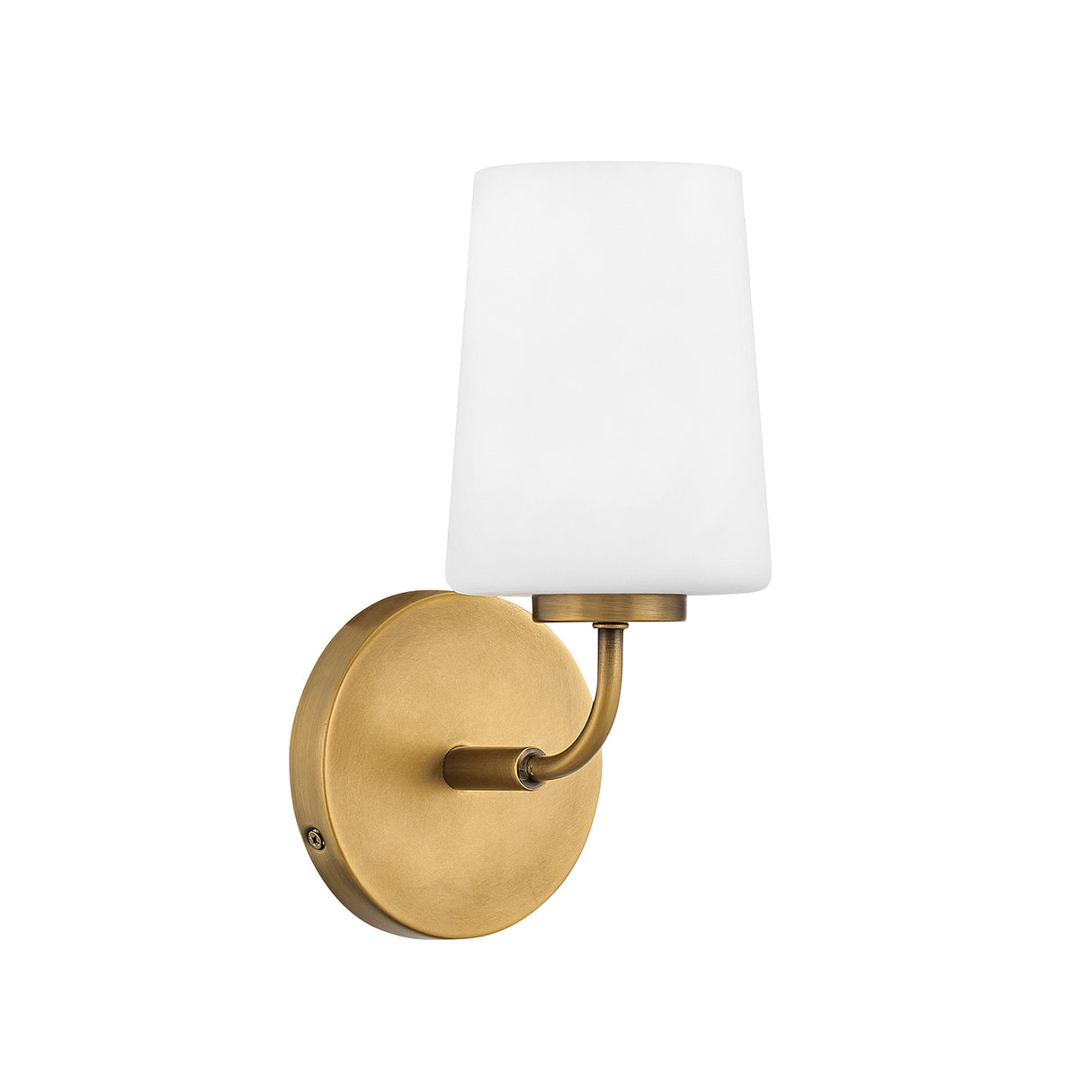 Wyatt Wall Sconce 11", Legacy Brass with Milk Glass