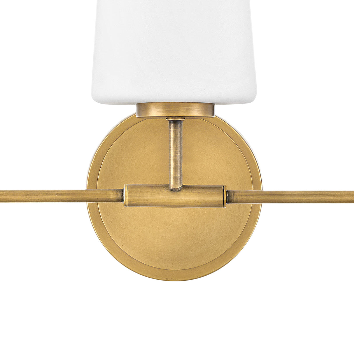 Wyatt 3 Light Vanity, Legacy Brass with Milk Glass