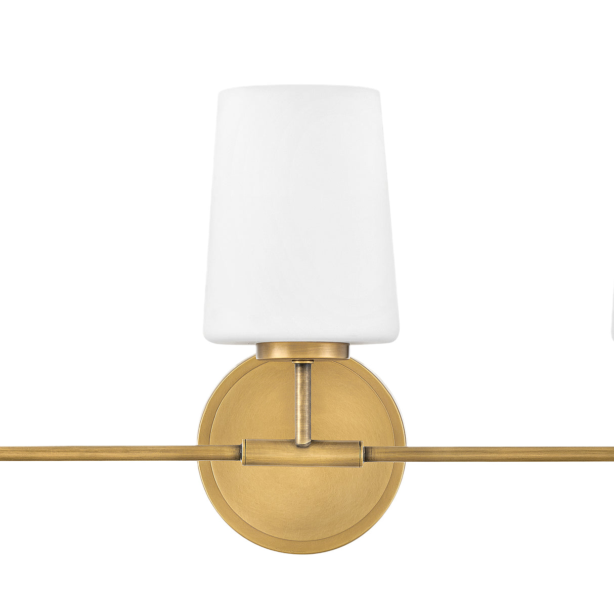 Wyatt 3 Light Vanity, Legacy Brass with Milk Glass