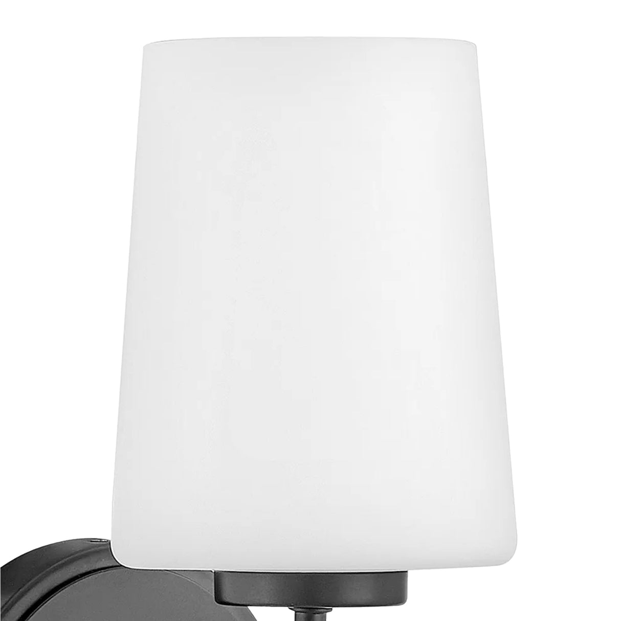 Wyatt Wall Sconce 11", Black with Milk Glass