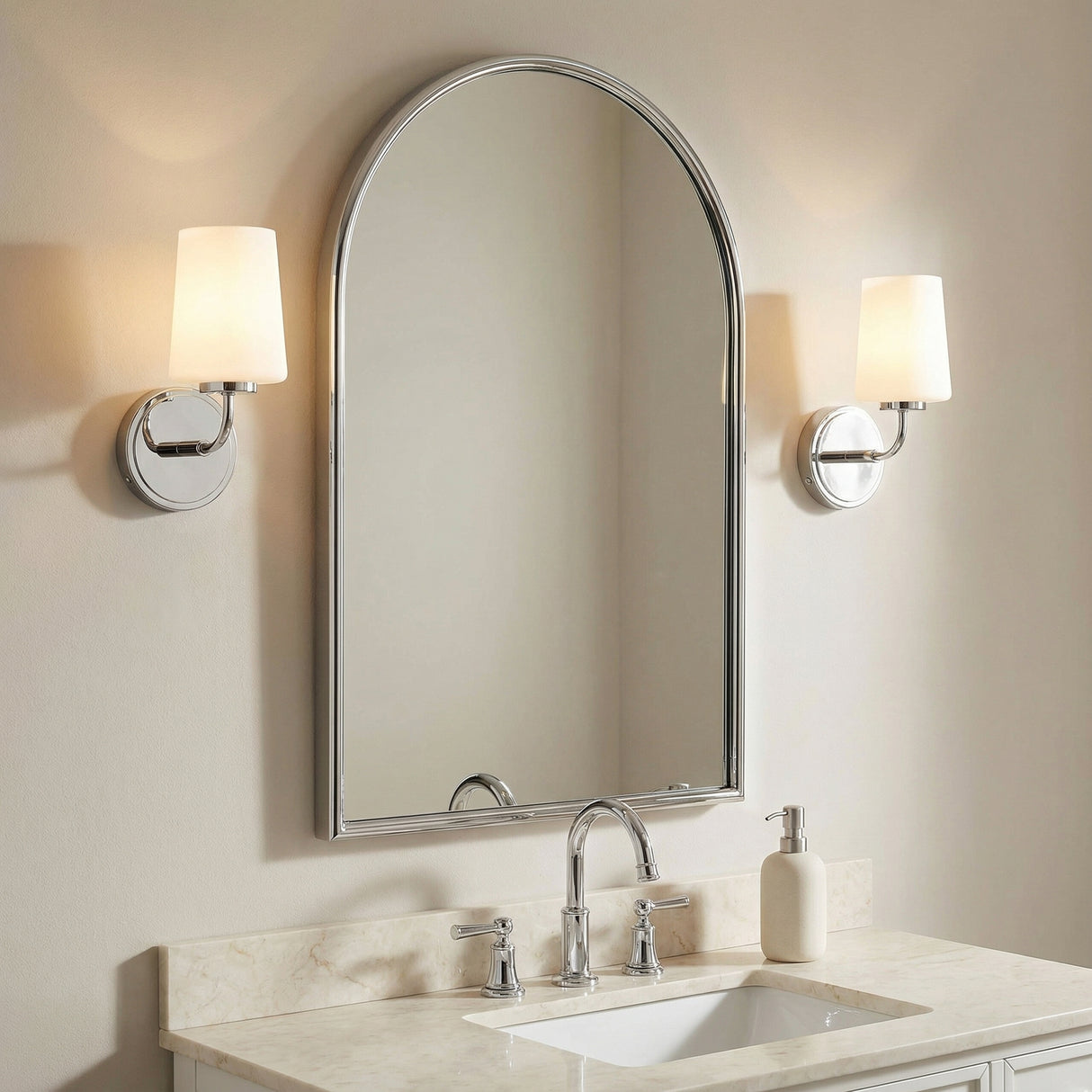Wyatt Wall Sconce 11" for Transitional home with Cream Walls