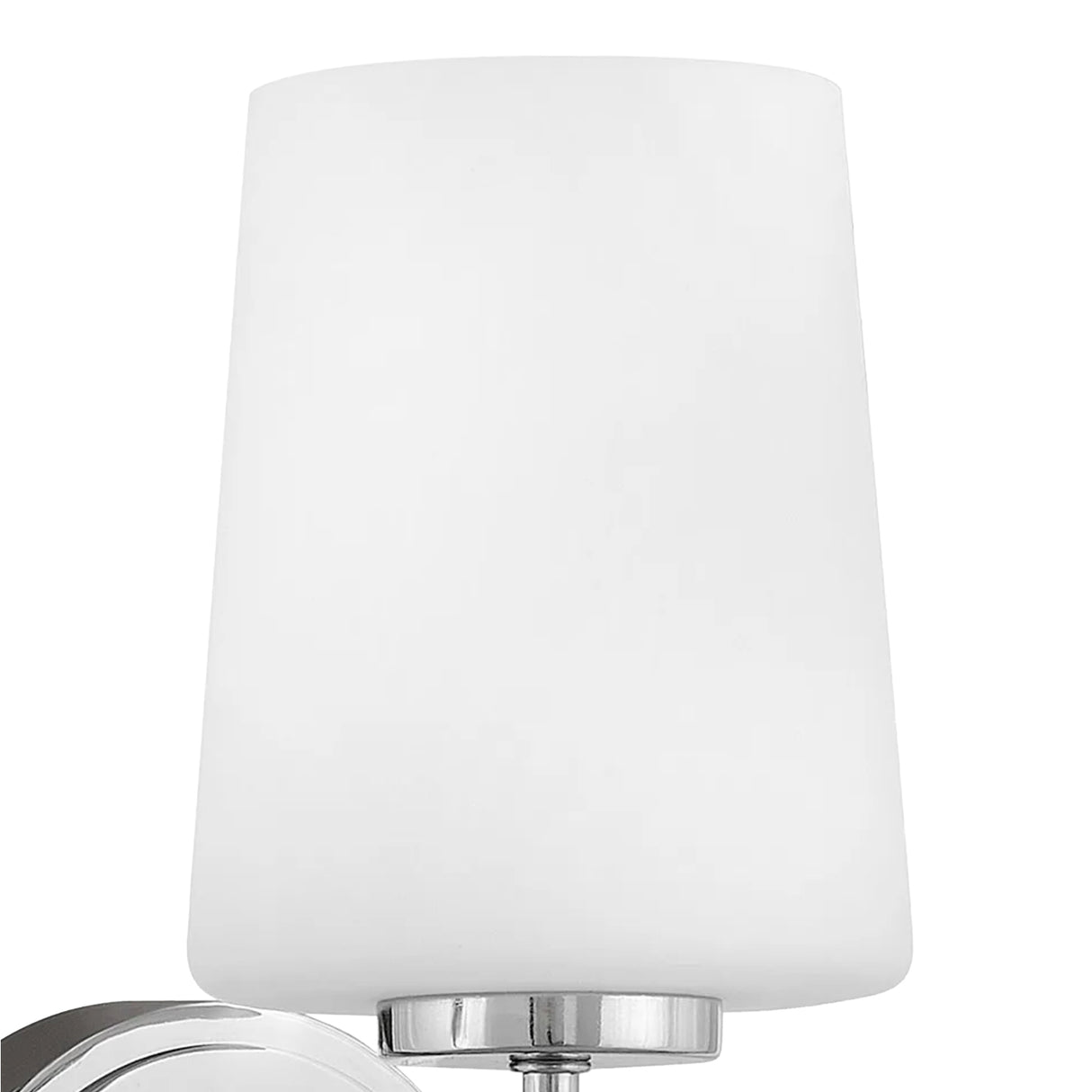Wyatt Wall Sconce 11", Chrome with Milk Glass