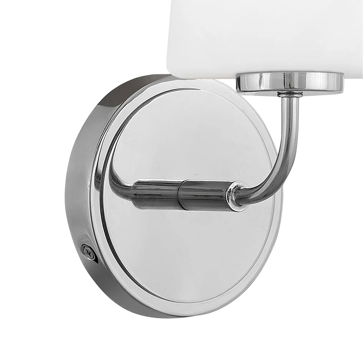 Wyatt Wall Sconce 11", Chrome with Milk Glass
