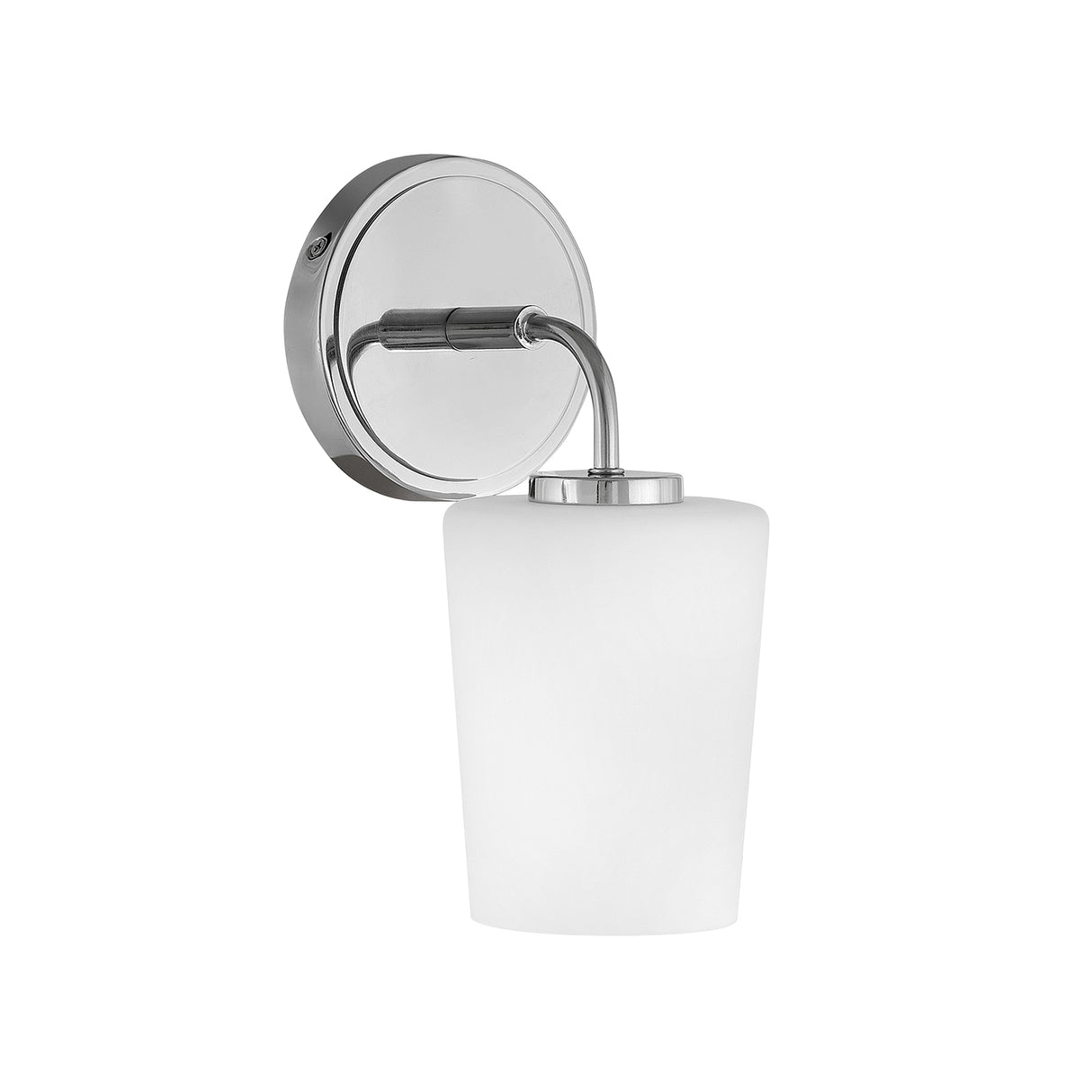 Wyatt Wall Sconce 11", Chrome with Milk Glass
