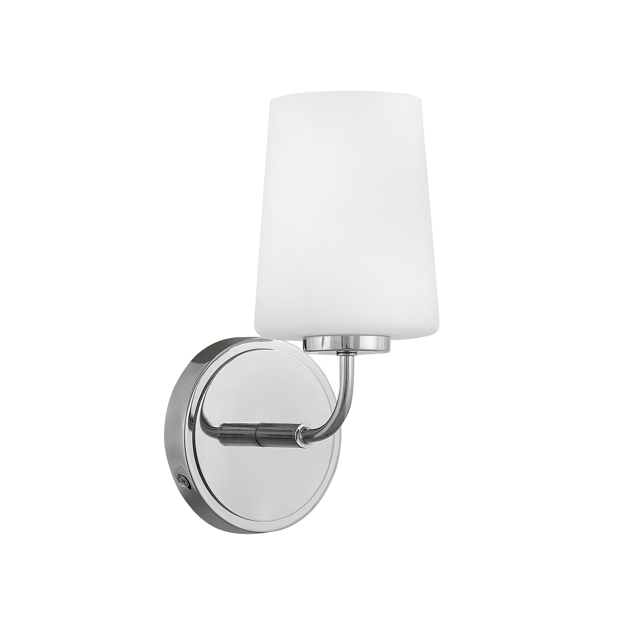 Wyatt Wall Sconce 11", Chrome with Milk Glass
