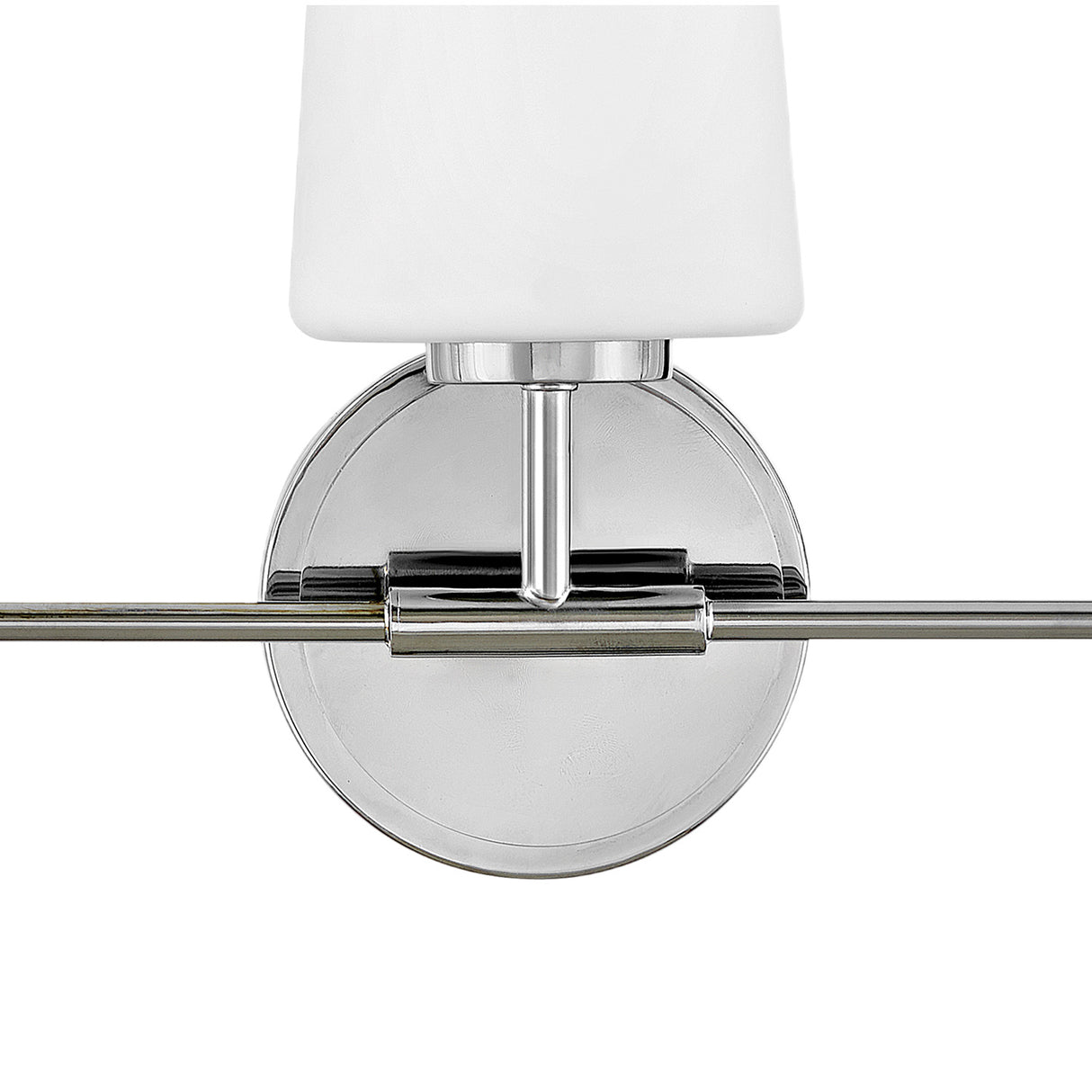 Wyatt 3 Light Vanity, Chrome with Milk Glass
