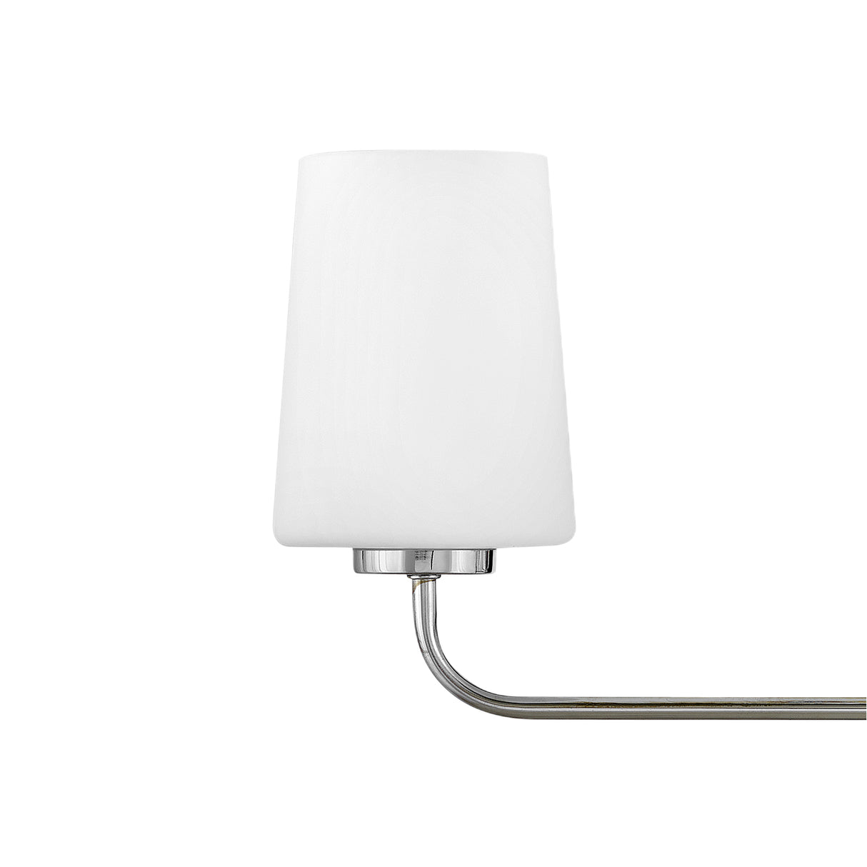 Wyatt 3 Light Vanity, Chrome with Milk Glass