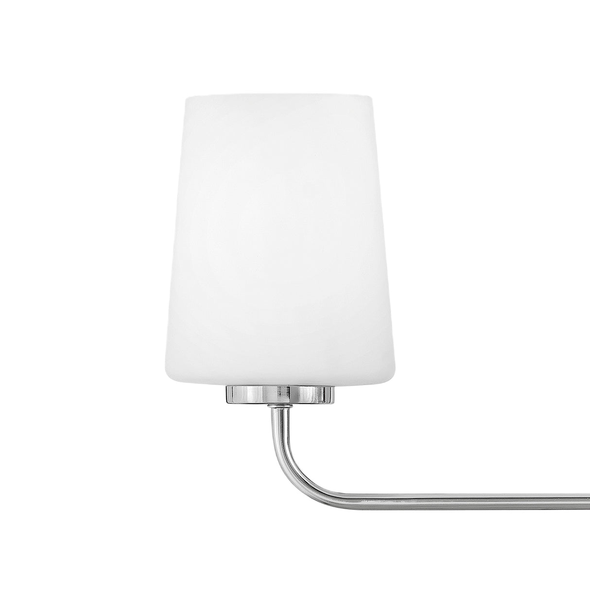 Wyatt 4 Light Vanity, Chrome with Milk Glass