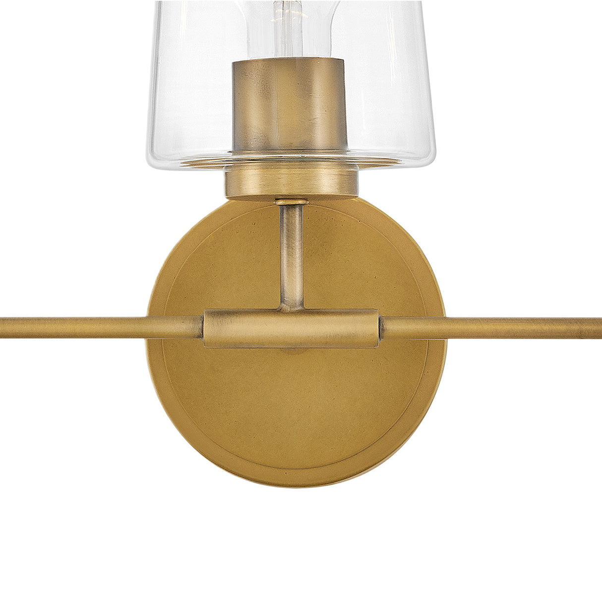 Wyatt 3 Light Vanity, Legacy Brass with Clear Glass