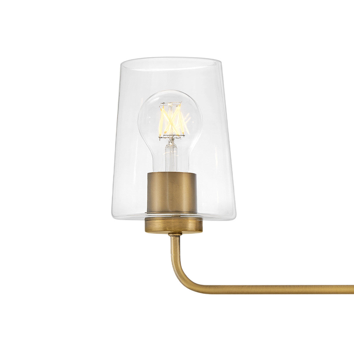 Wyatt 3 Light Vanity, Legacy Brass with Clear Glass