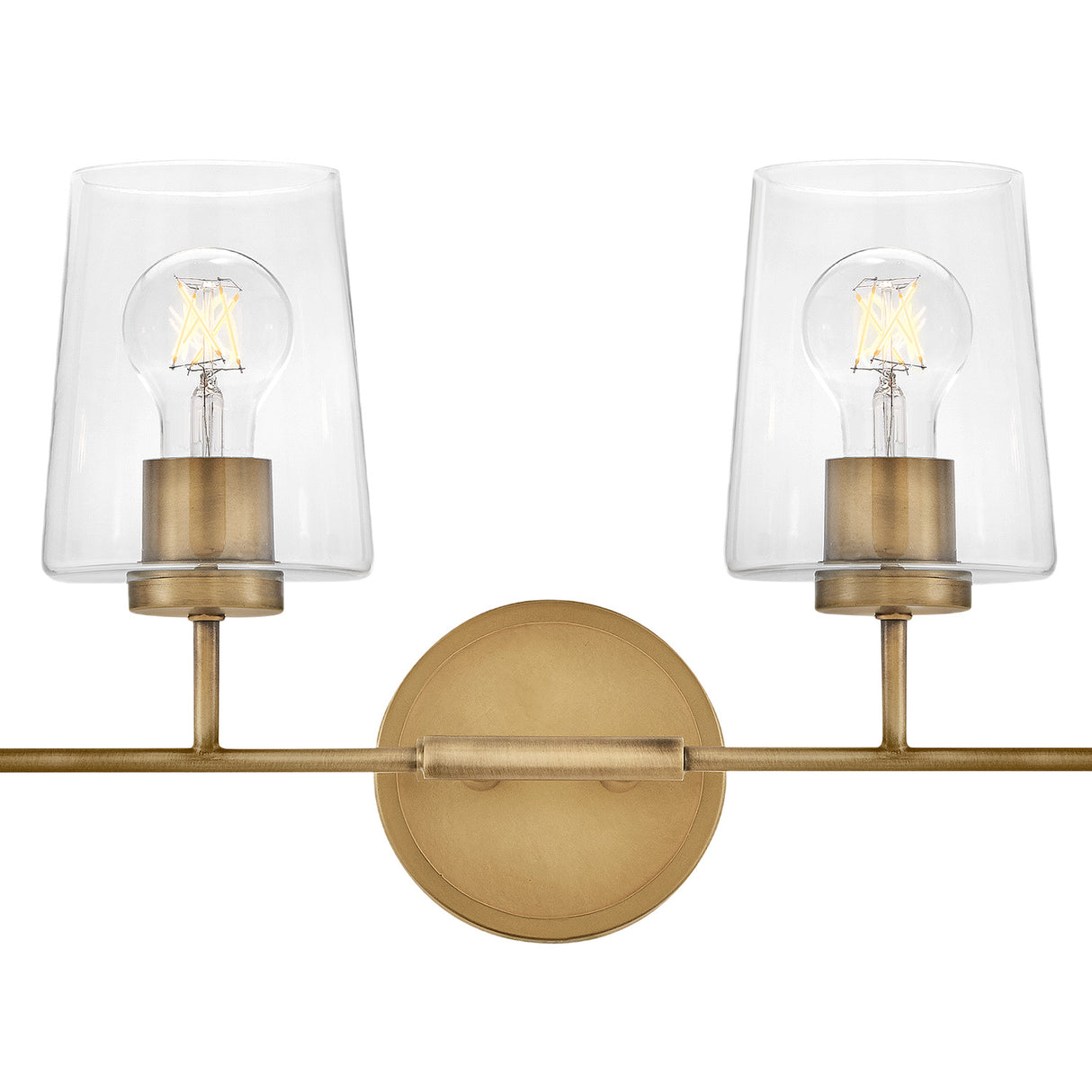 Wyatt 4 Light Vanity, Legacy Brass with Clear Glass