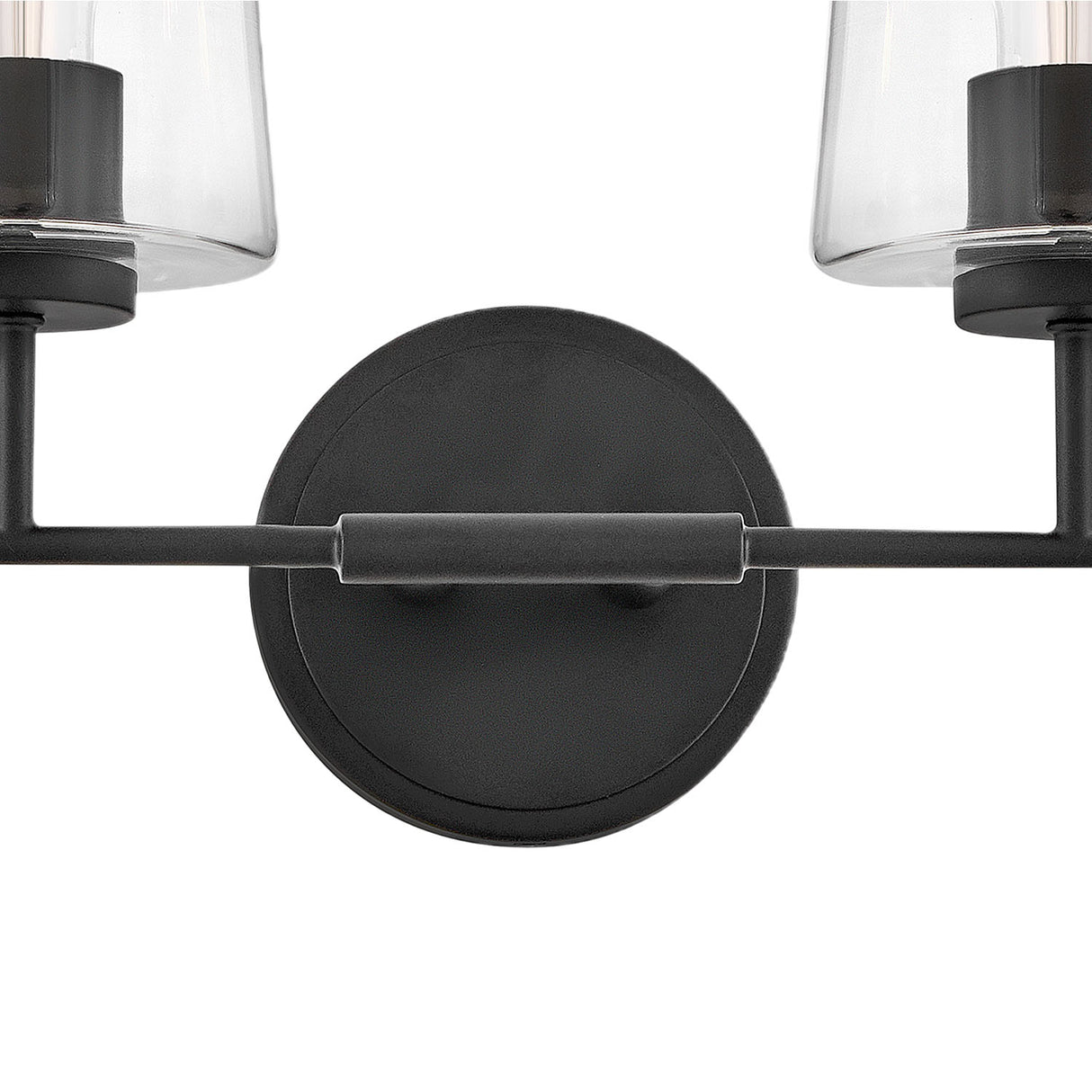 Wyatt 4 Light Vanity, Black with Clear Glass
