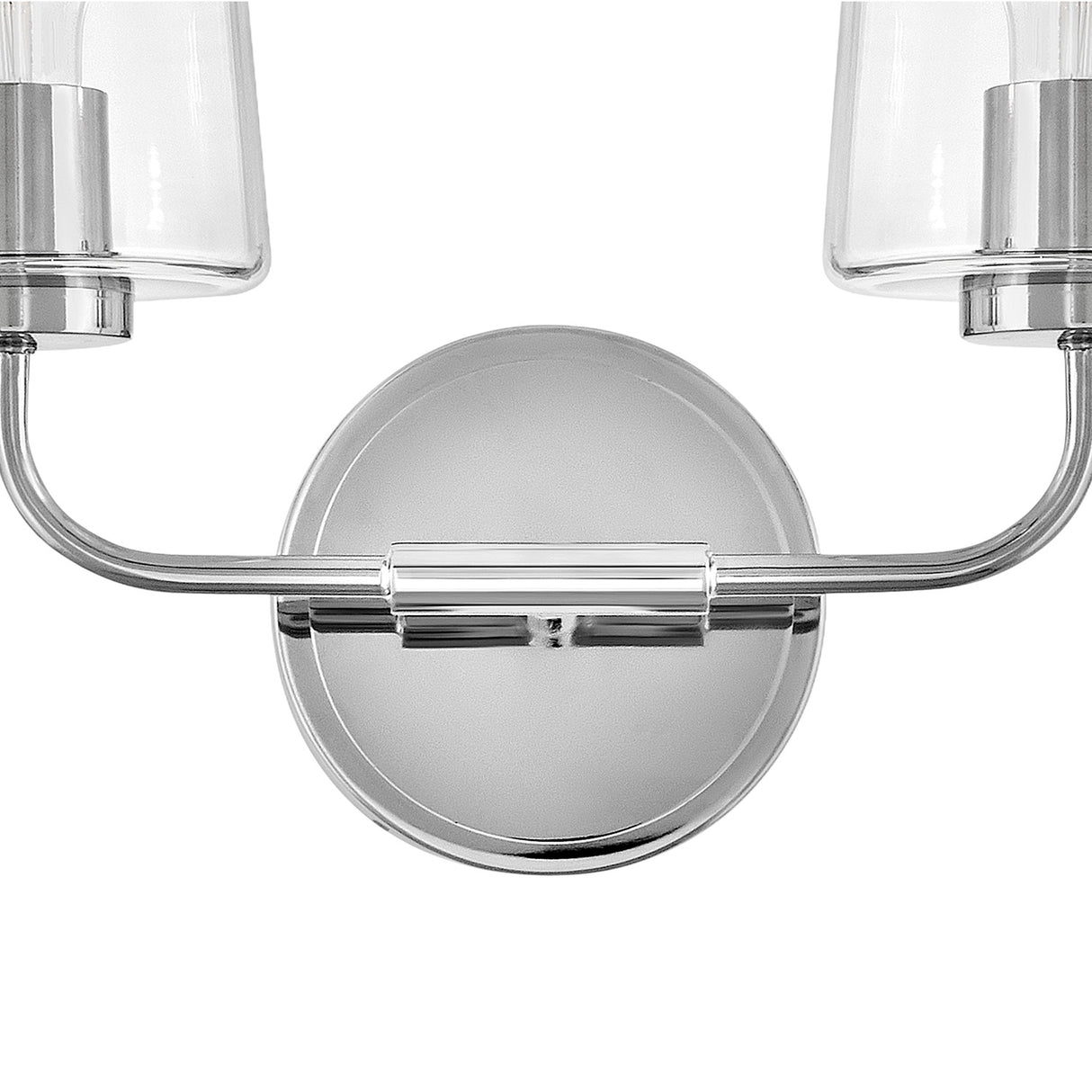 Wyatt 2 Light Vanity, Chrome with Clear Glass