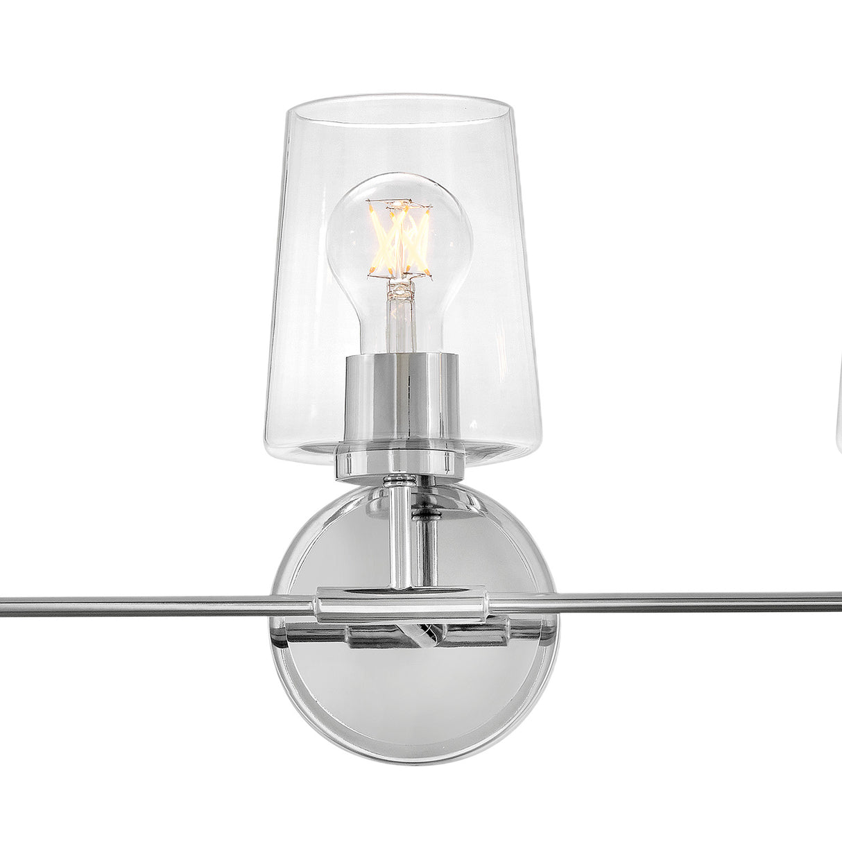 Wyatt 3 Light Vanity, Chrome with Clear Glass