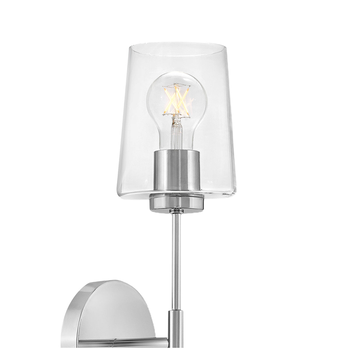 Wyatt Wall Sconce 23", Chrome with Clear Glass