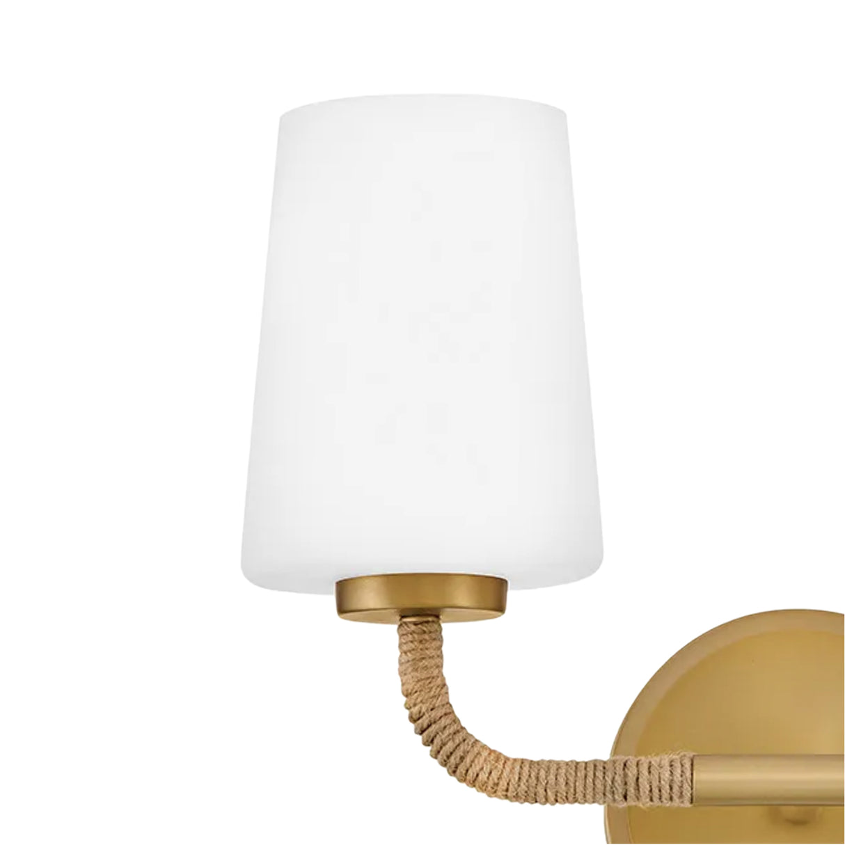 Wyatt 2 Light Vanity, Satin Brass with Natural Rope