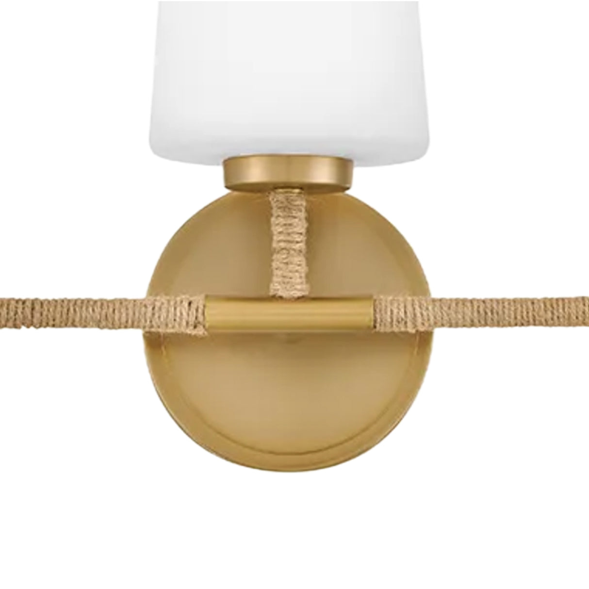 Wyatt 3 Light Vanity, Satin Brass with Natural Rope