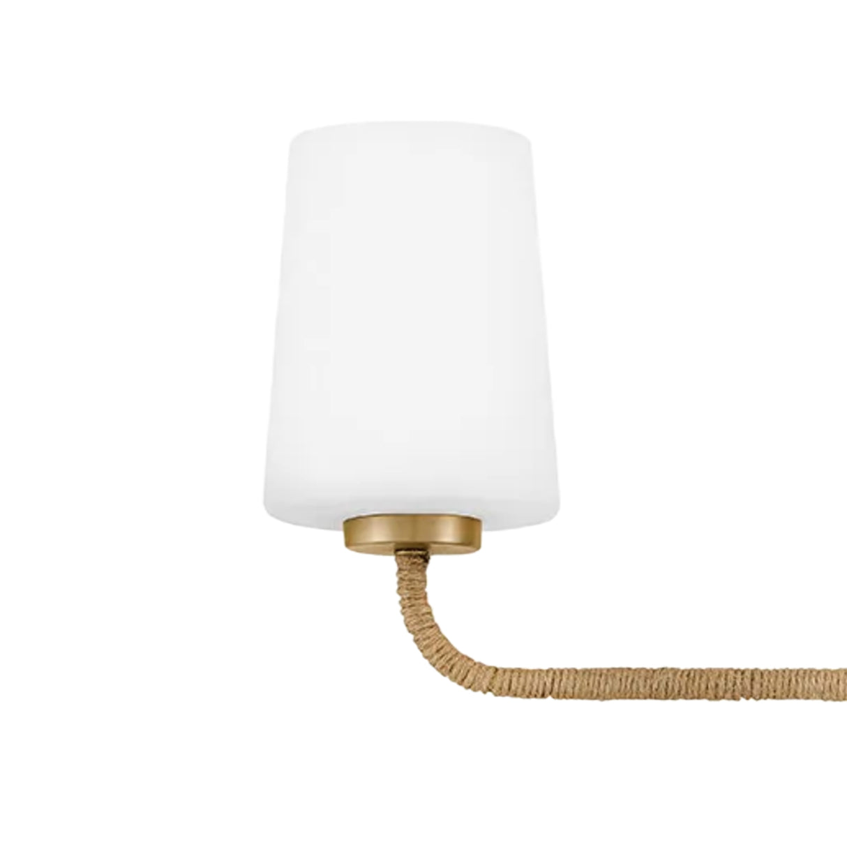 Wyatt 3 Light Vanity, Satin Brass with Natural Rope