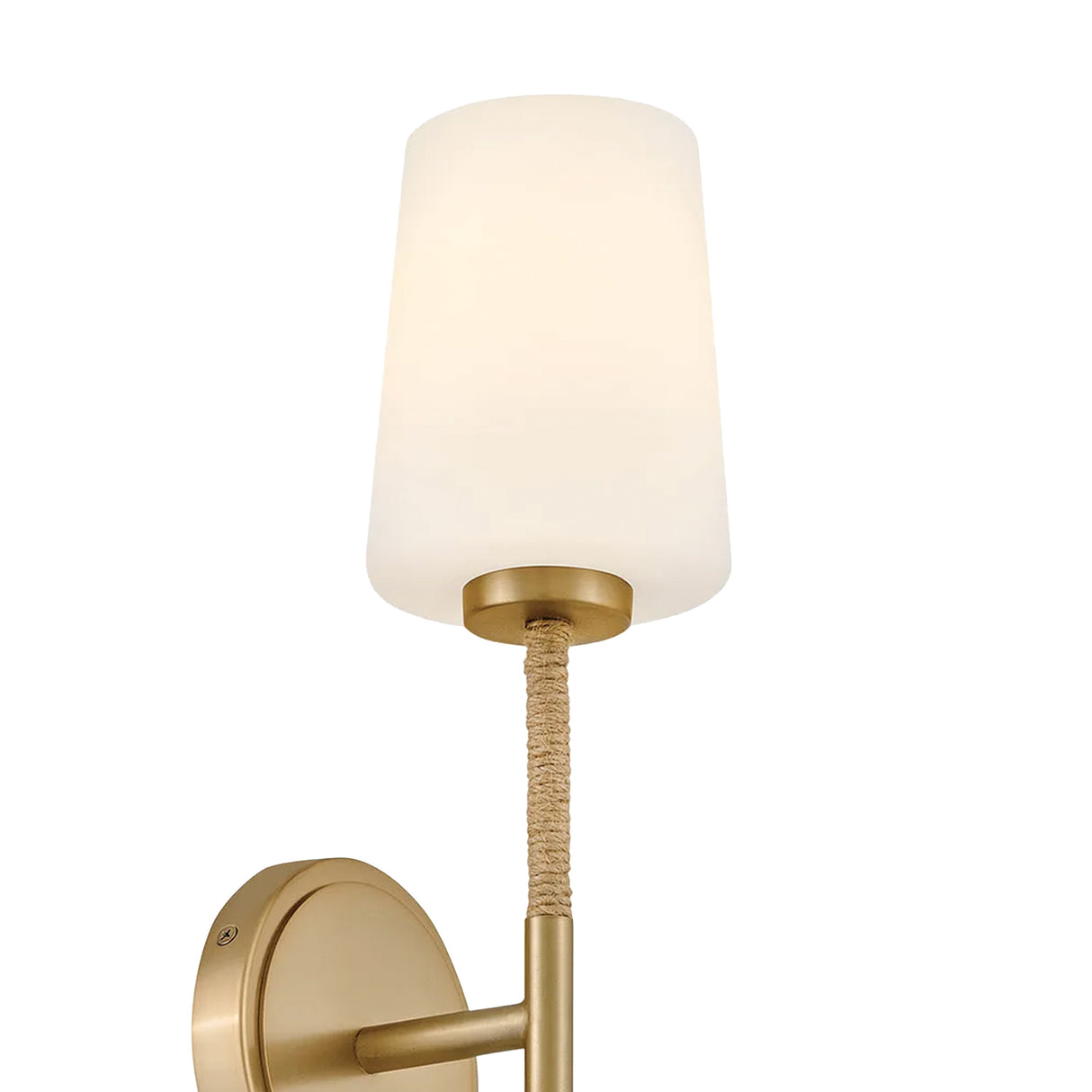 Wyatt Wall Sconce 23", Satin Brass with Natural Rope