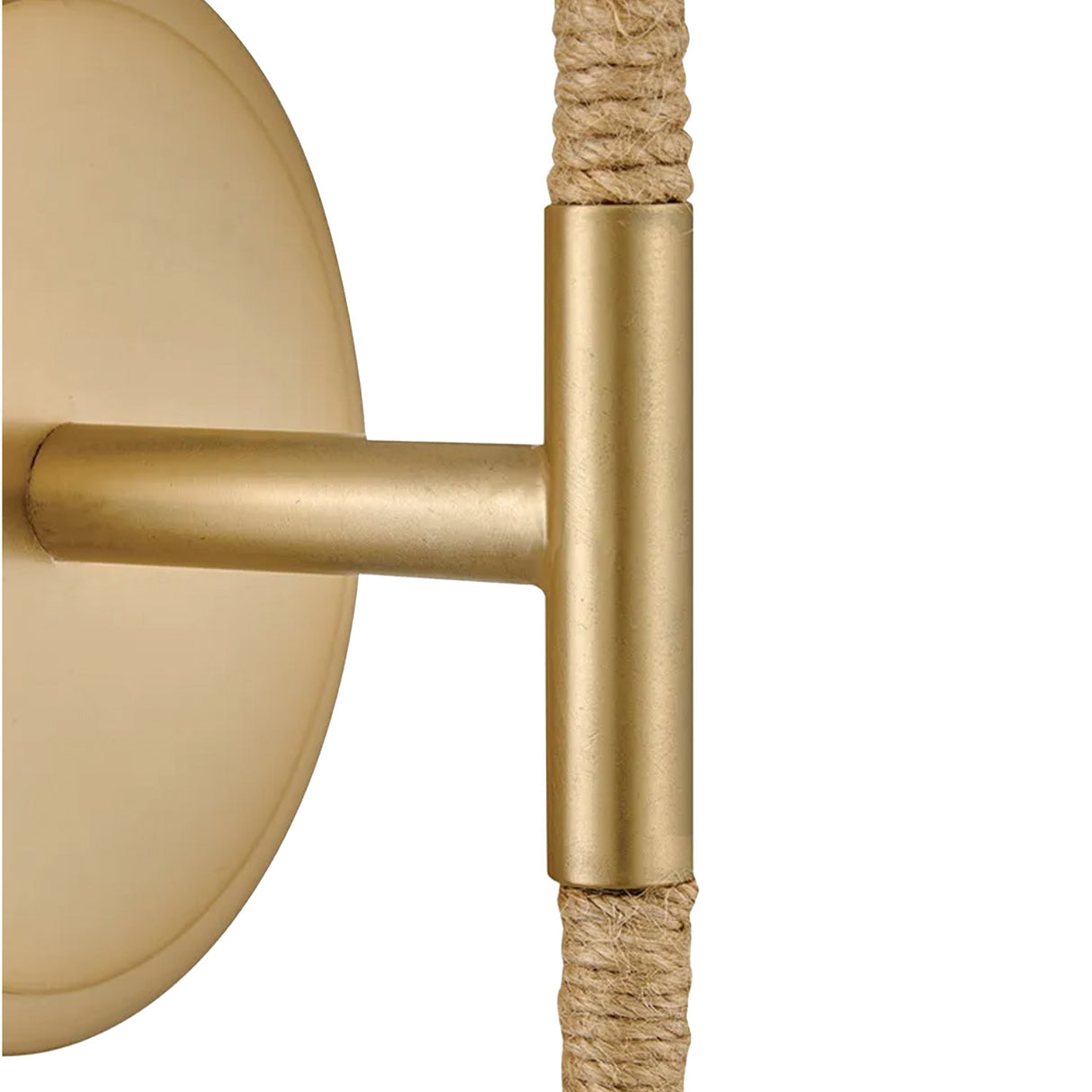 Wyatt Wall Sconce 23", Satin Brass with Natural Rope