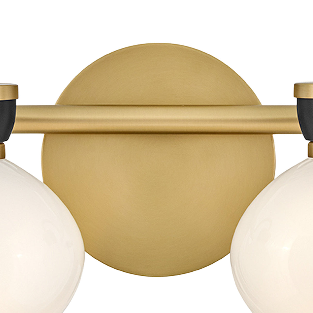 Piper 2 Light Vanity, Satin Brass and Black