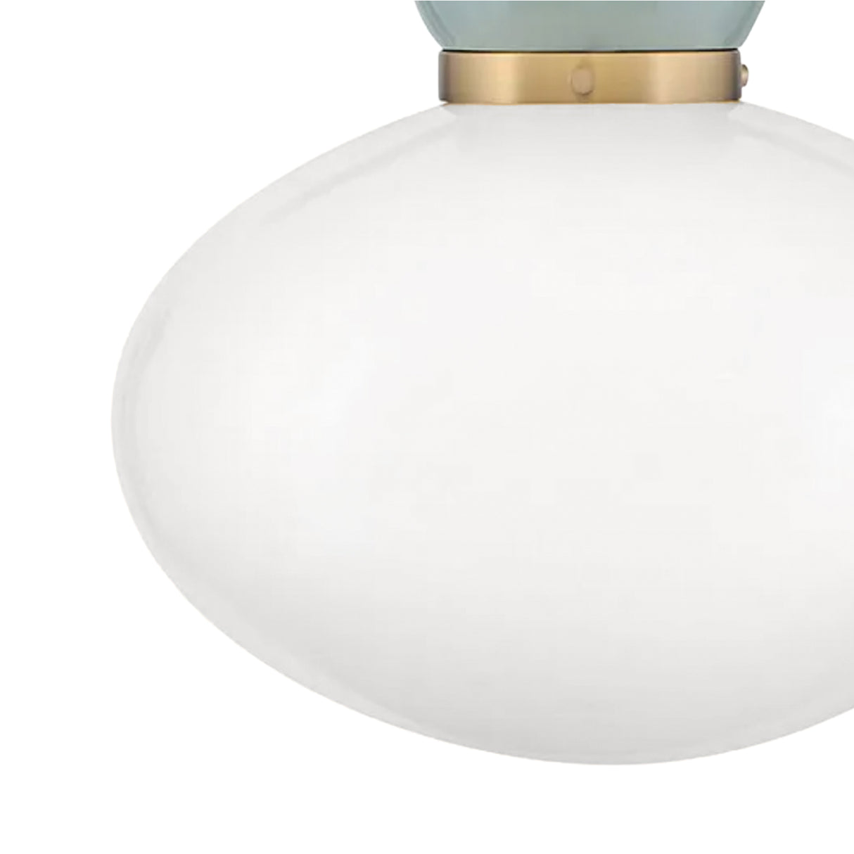 Piper Medium Pendant 15", Satin Brass and Aquaverde