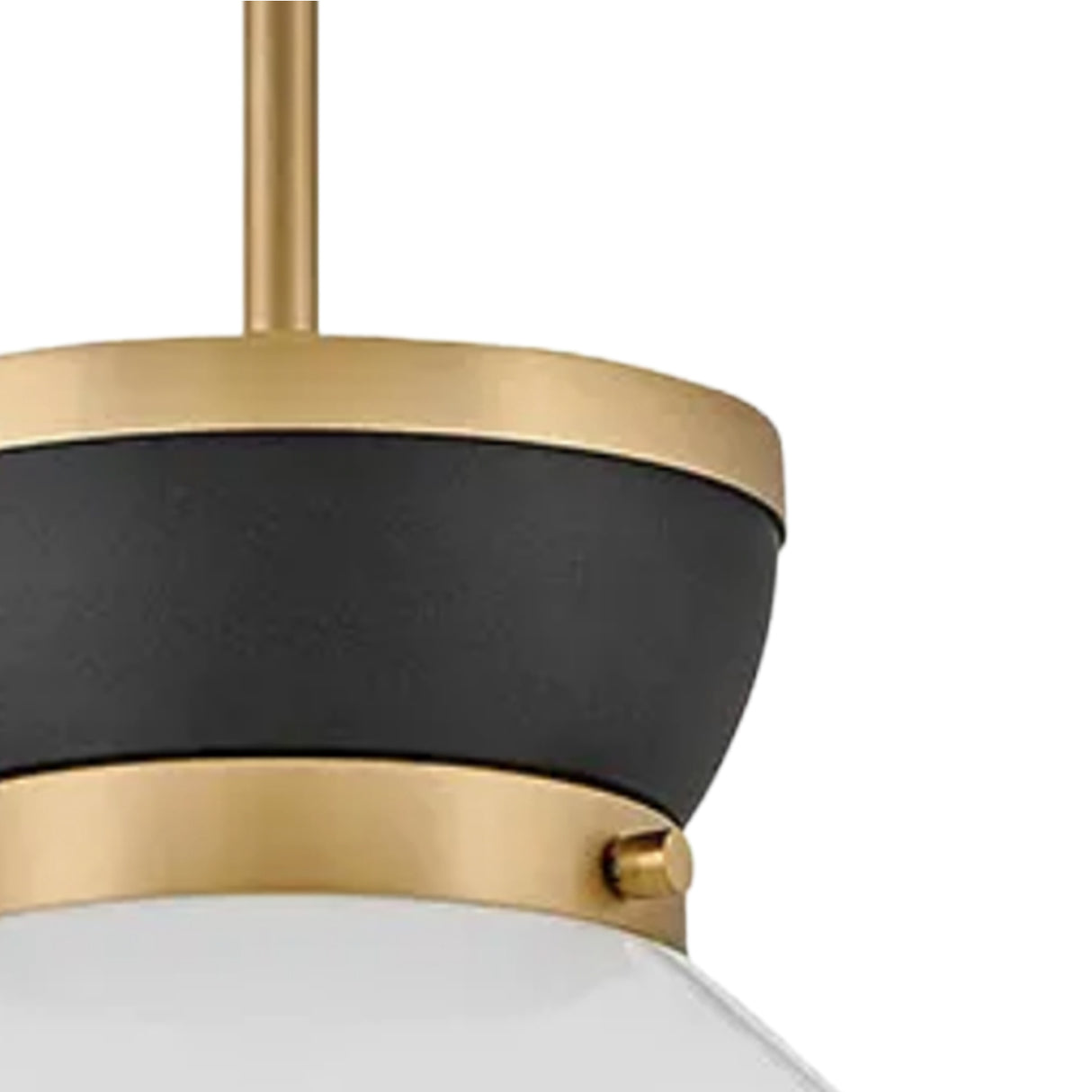 Piper Small Pendant 10", Satin Brass and Black