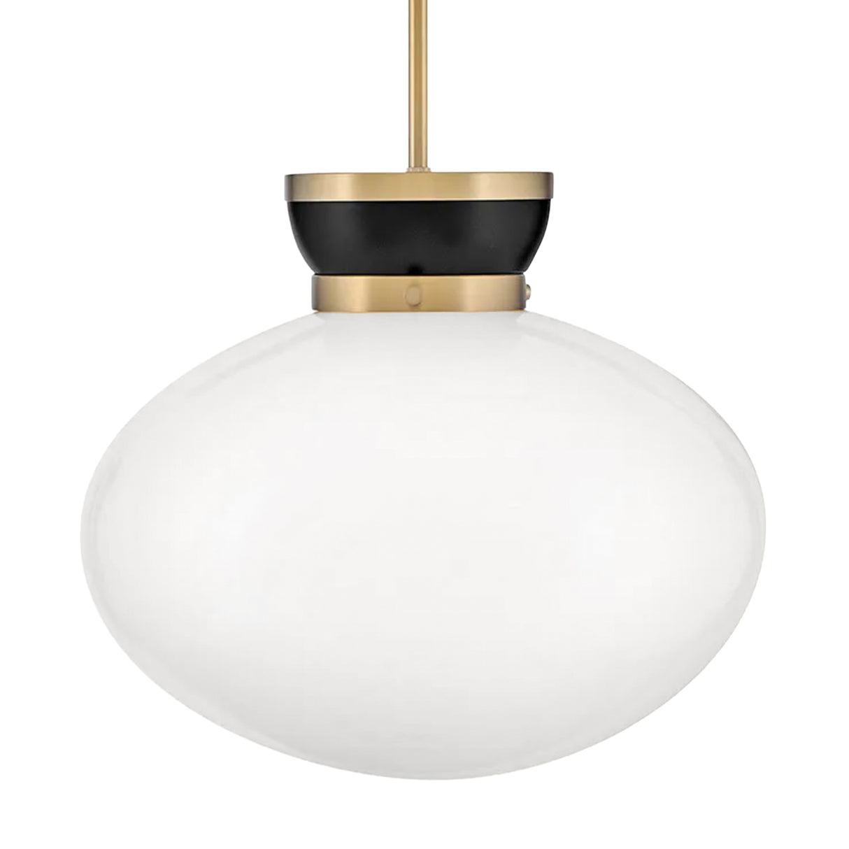 Piper Medium Pendant 15", Satin Brass and Black