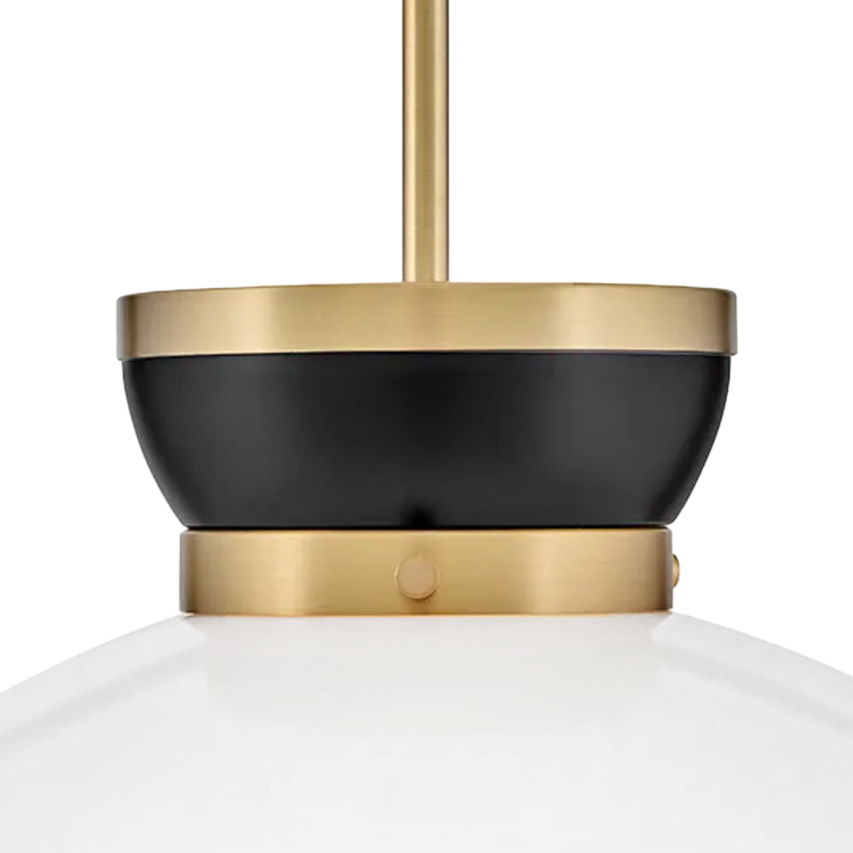 Piper Medium Pendant 15", Satin Brass and Black