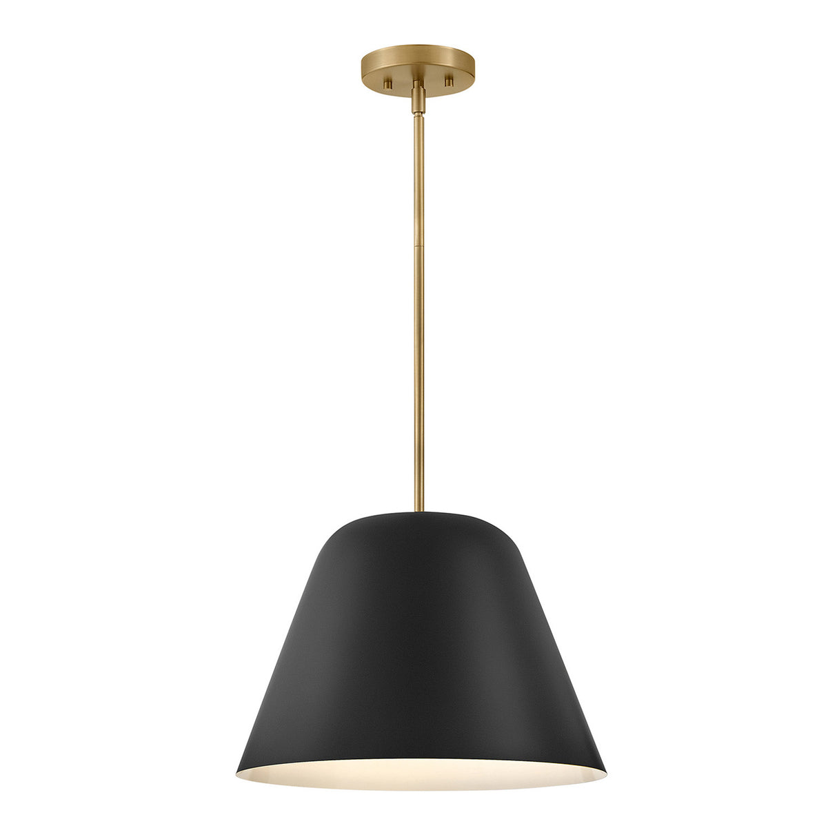 Ursa Pendant 16", Matte Black and Satin Brass