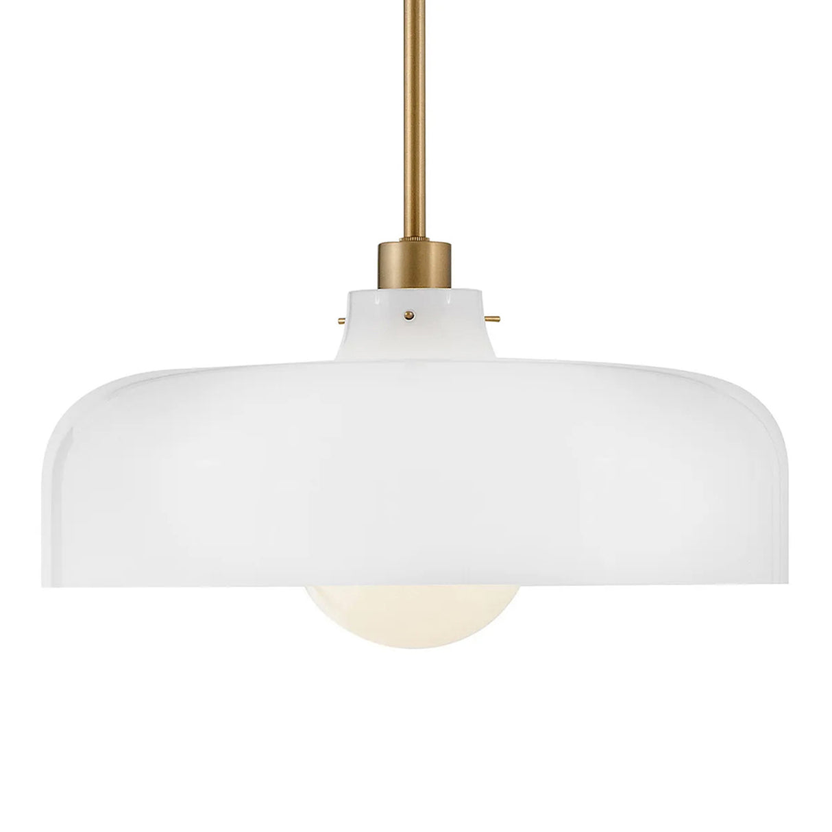 Alder Pendant 15", Satin Brass with Milk Glass