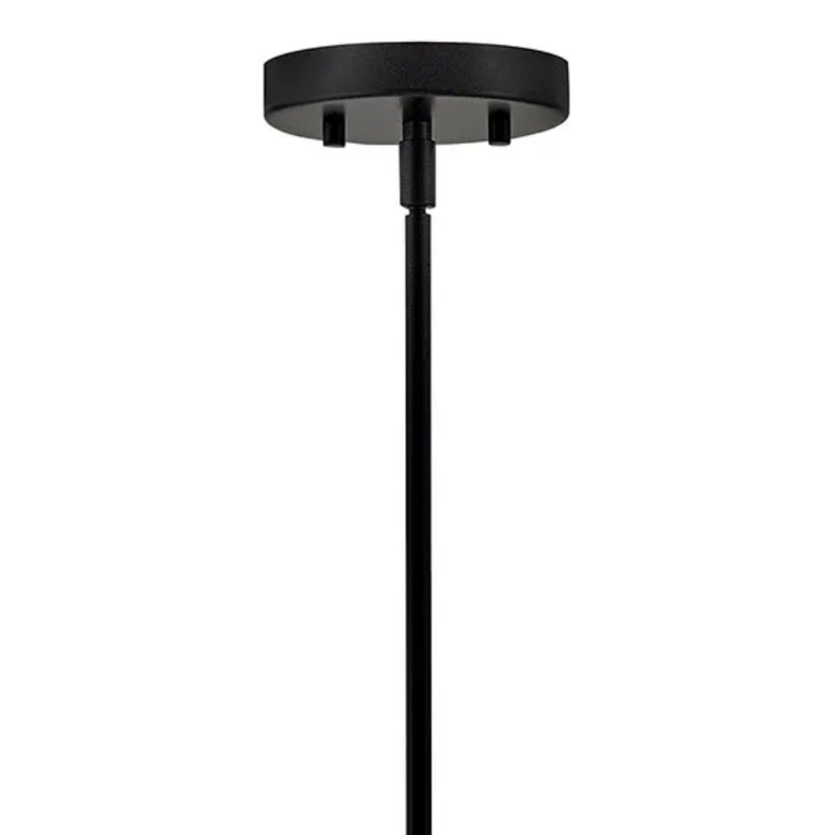 Alder Pendant 15", Black with Milk Glass