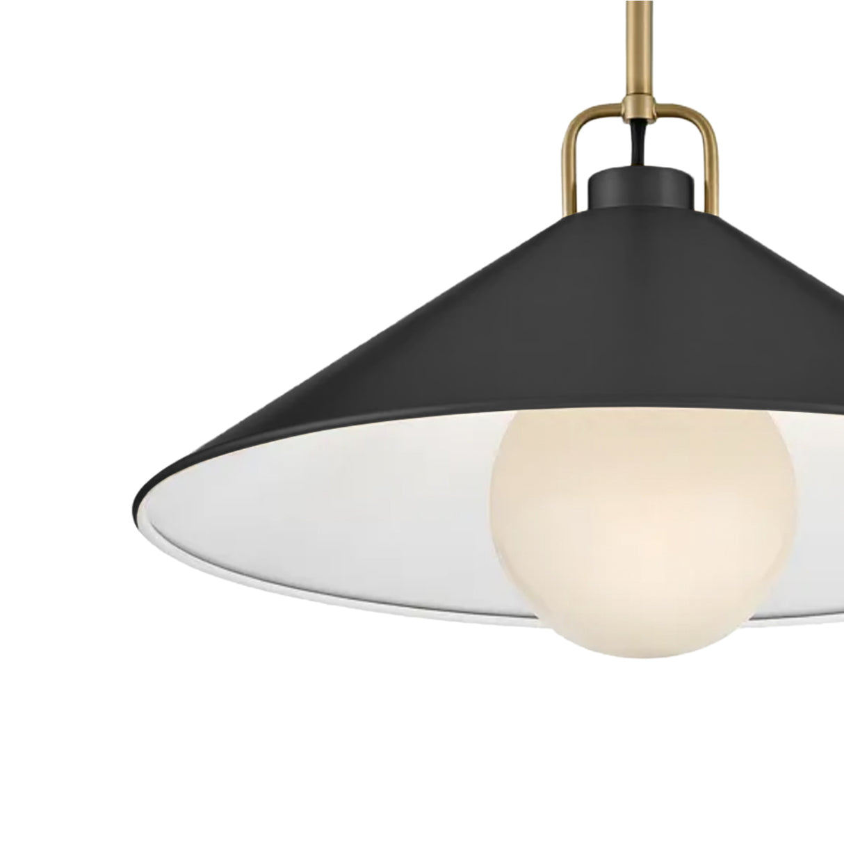 Nyra Pendant 16", Satin Brass and Black