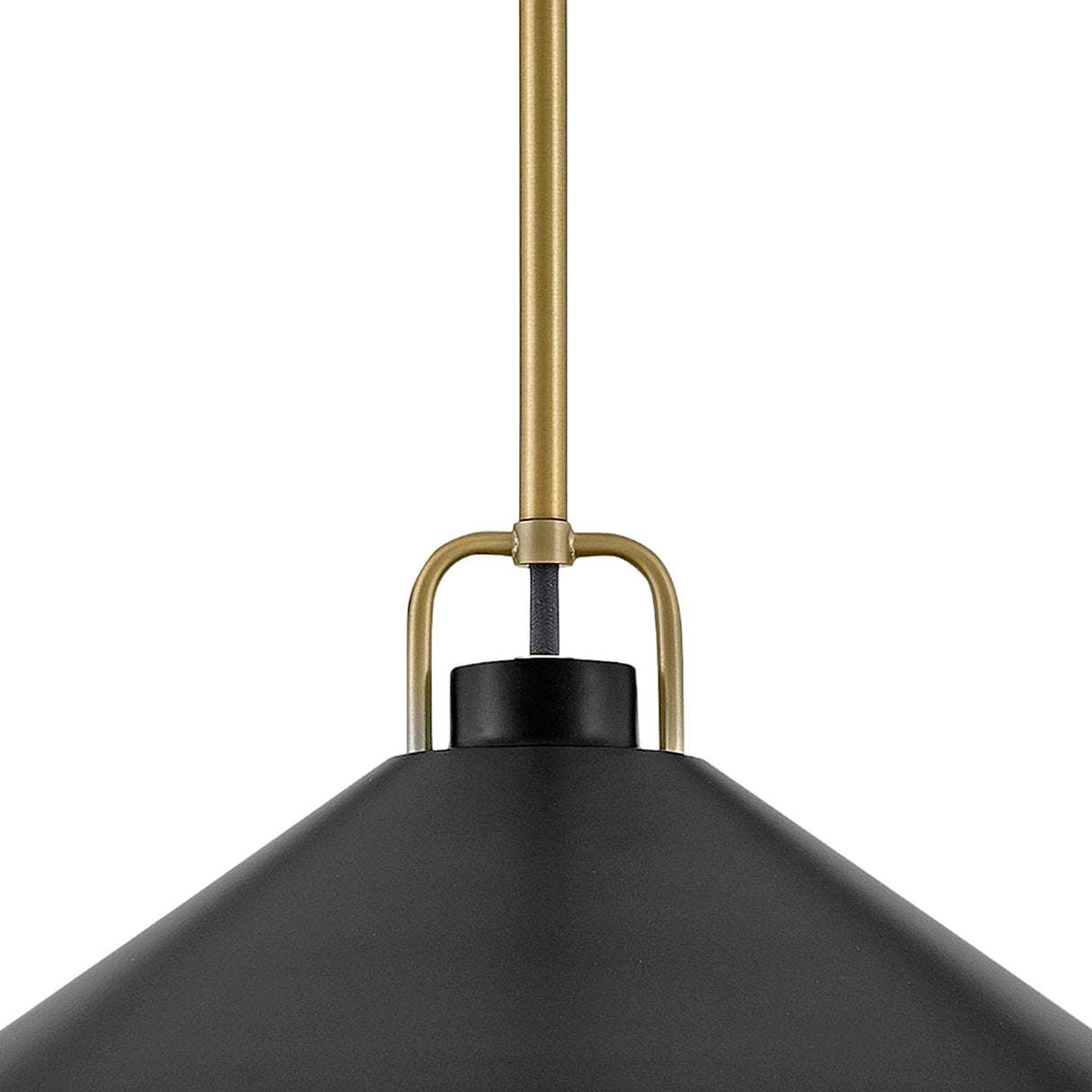 Nyra Pendant 16", Satin Brass and Black