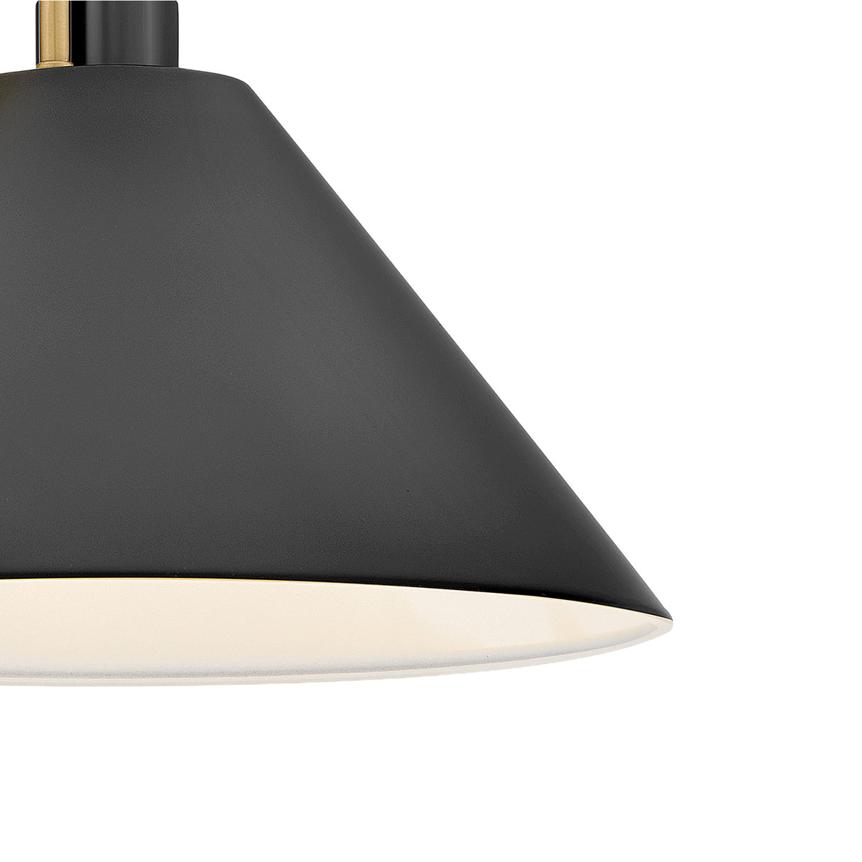 Nyra Wall Sconce 9", Satin Brass and Black